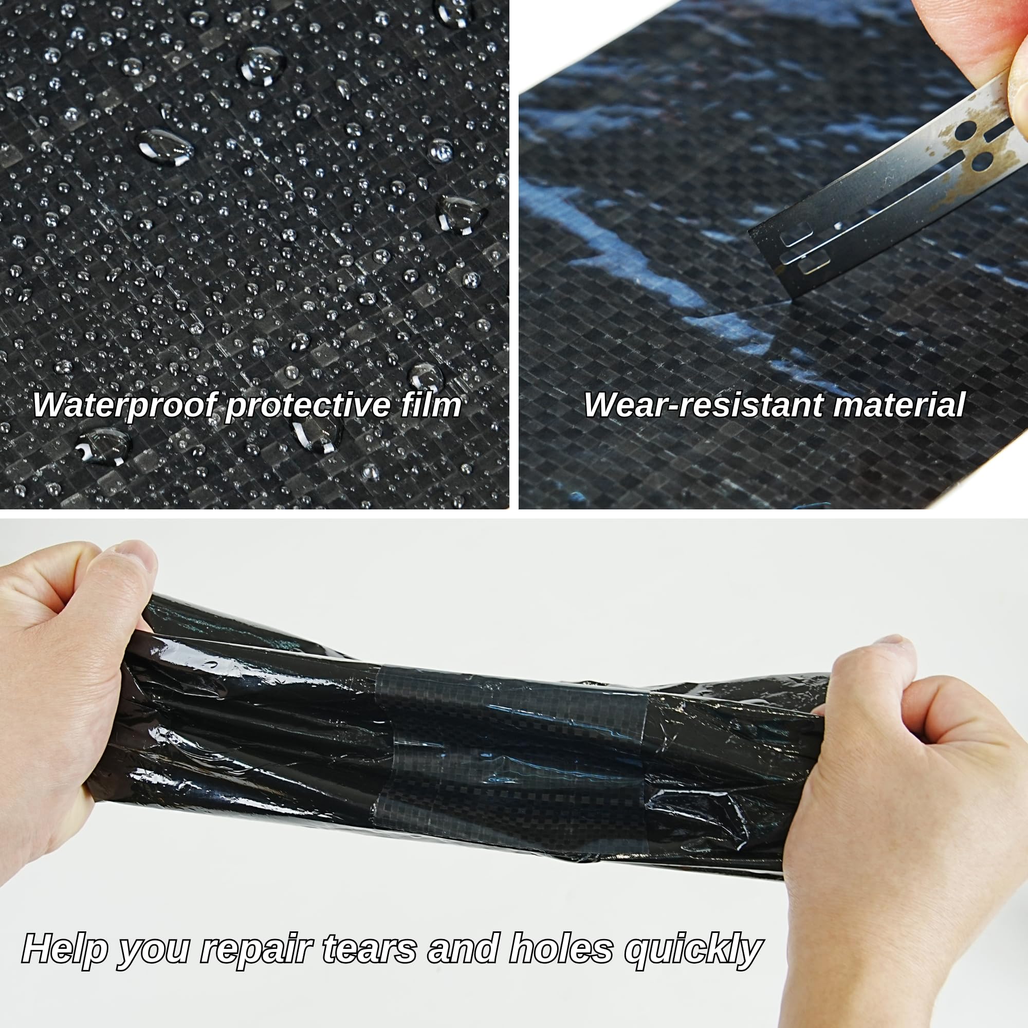 CHUANGSEED RV Underbelly Tape Flexible Waterproof Fabric Repair Tape, Thick Sealing Patch for Mobile Home Belly, Camper, Travel