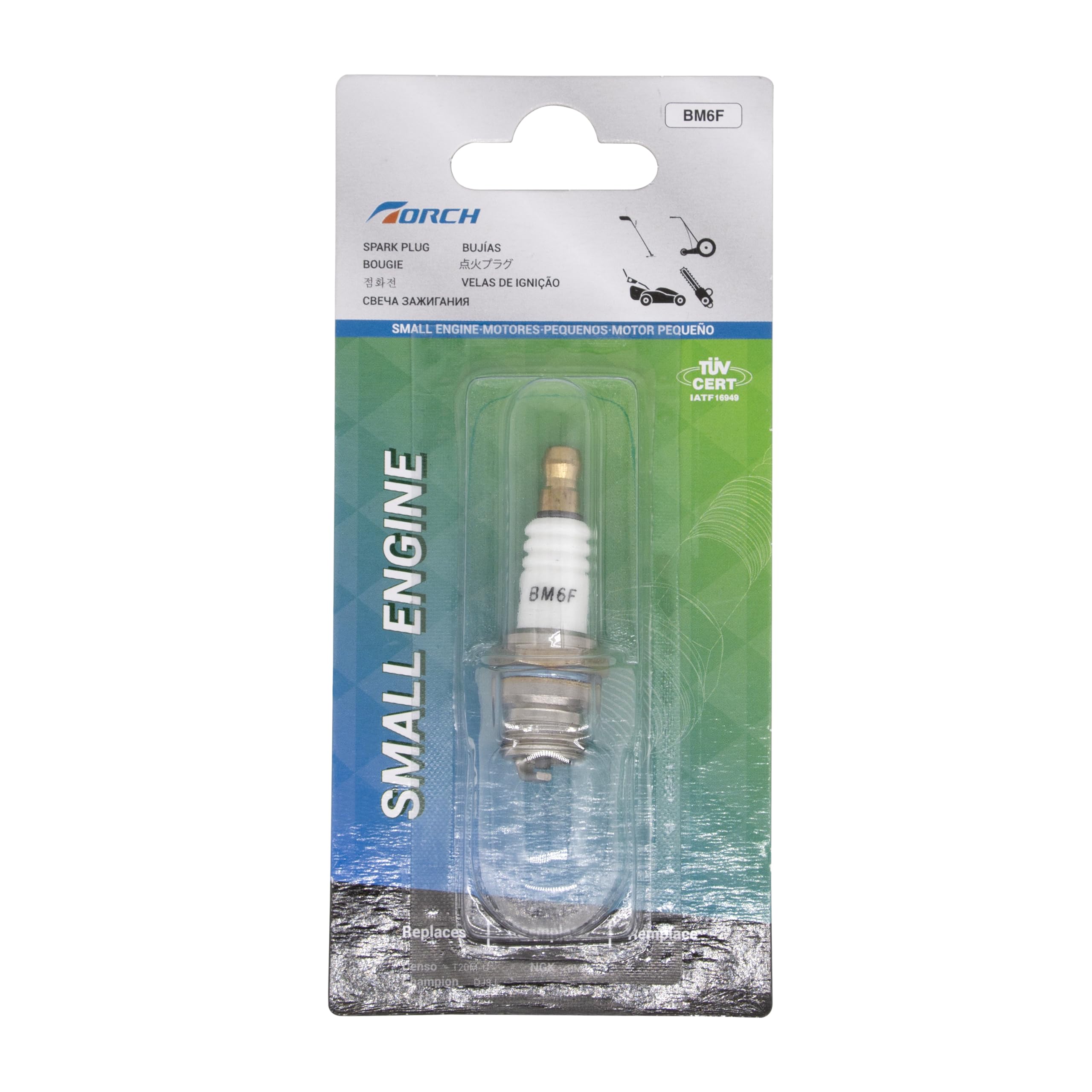 Torch Bm6F Spark Plug Replace For Champion Dj8J Dj7J 847 850, For Ngk Bm6F, 794-00050, 794-00055A, For Bosch Hs8E Hs6E, Wak145T3, For Denso T20M-U, For Mega-Fire Se-J8D, For Acdelco Cs44Ta Cs45T, Oem