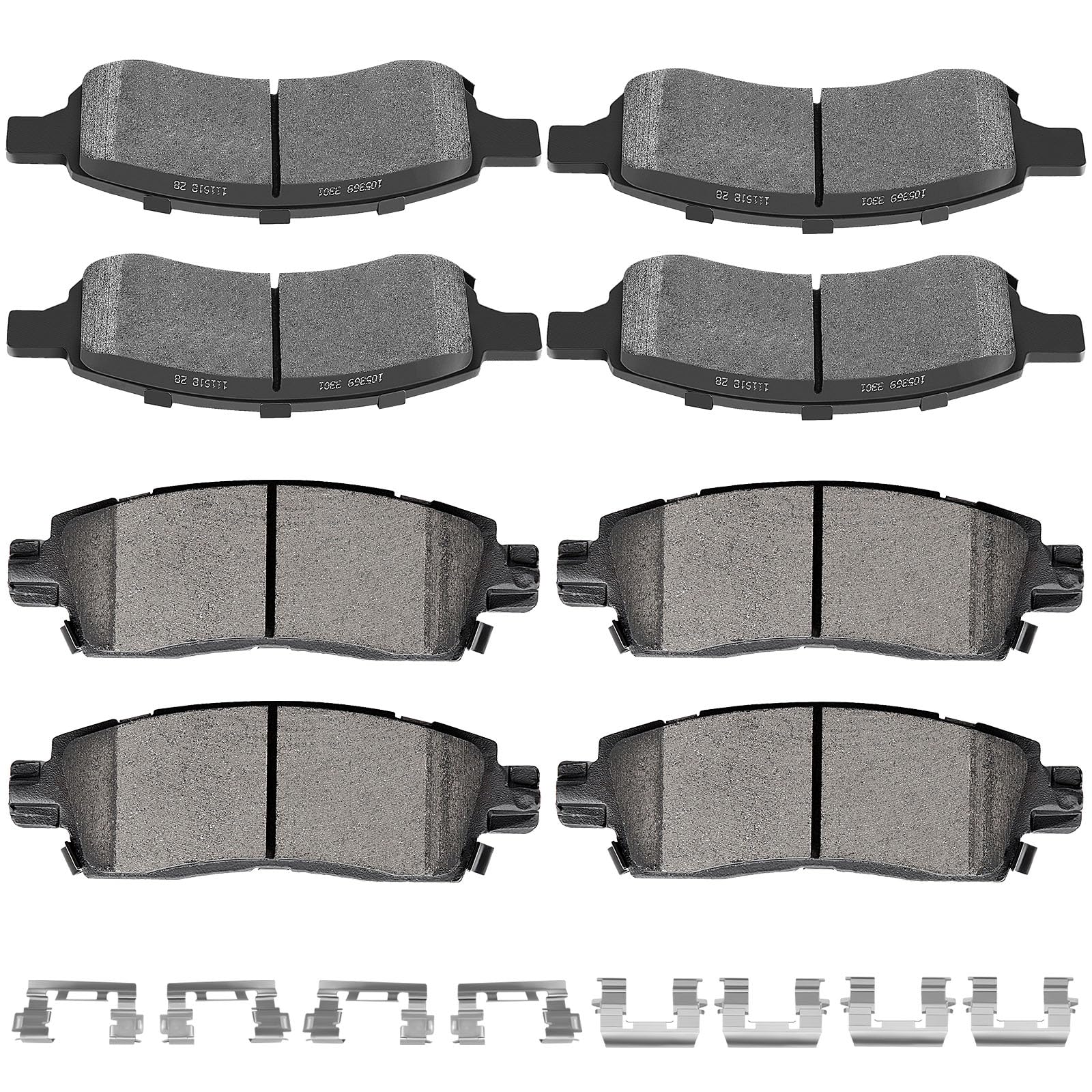 Scitoo D1169 D883 Front Rear Brake Pads Sets Fit For Buick Enclave/Rainier,For Chevy Ssr/Trailblazer/Traverse,For Gmc Acadia/Env