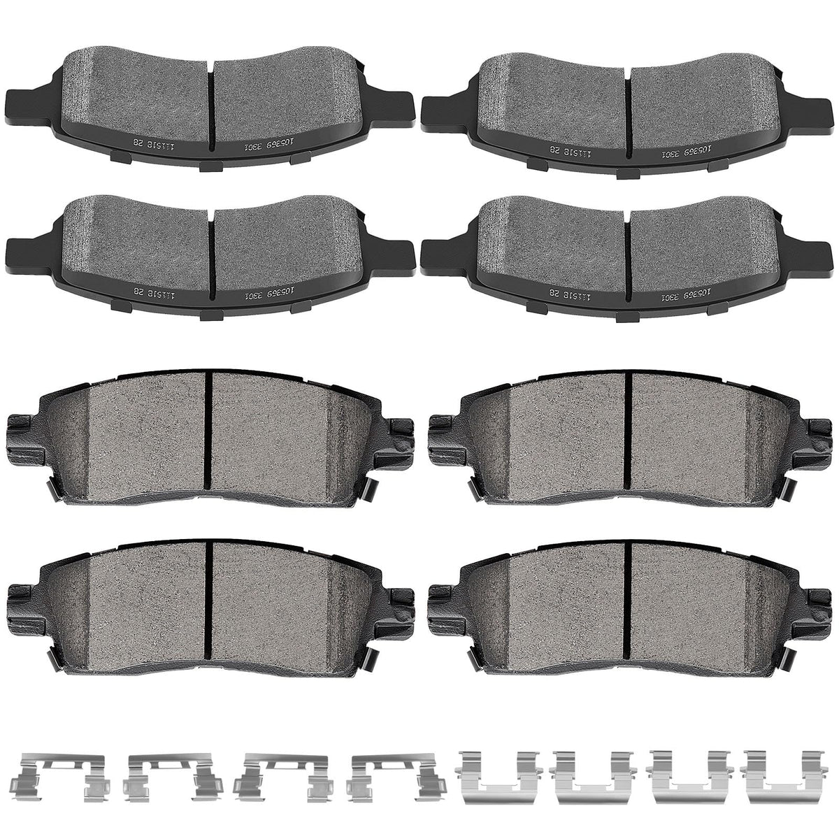 Ceramic Pads Kits,Scitoo 8Pcs Brakes Pads Set Fit For Buick Enclave,Rainier,For Chevy Ssr,Trailblazer Ext,Traverse,For Gmc Acadi