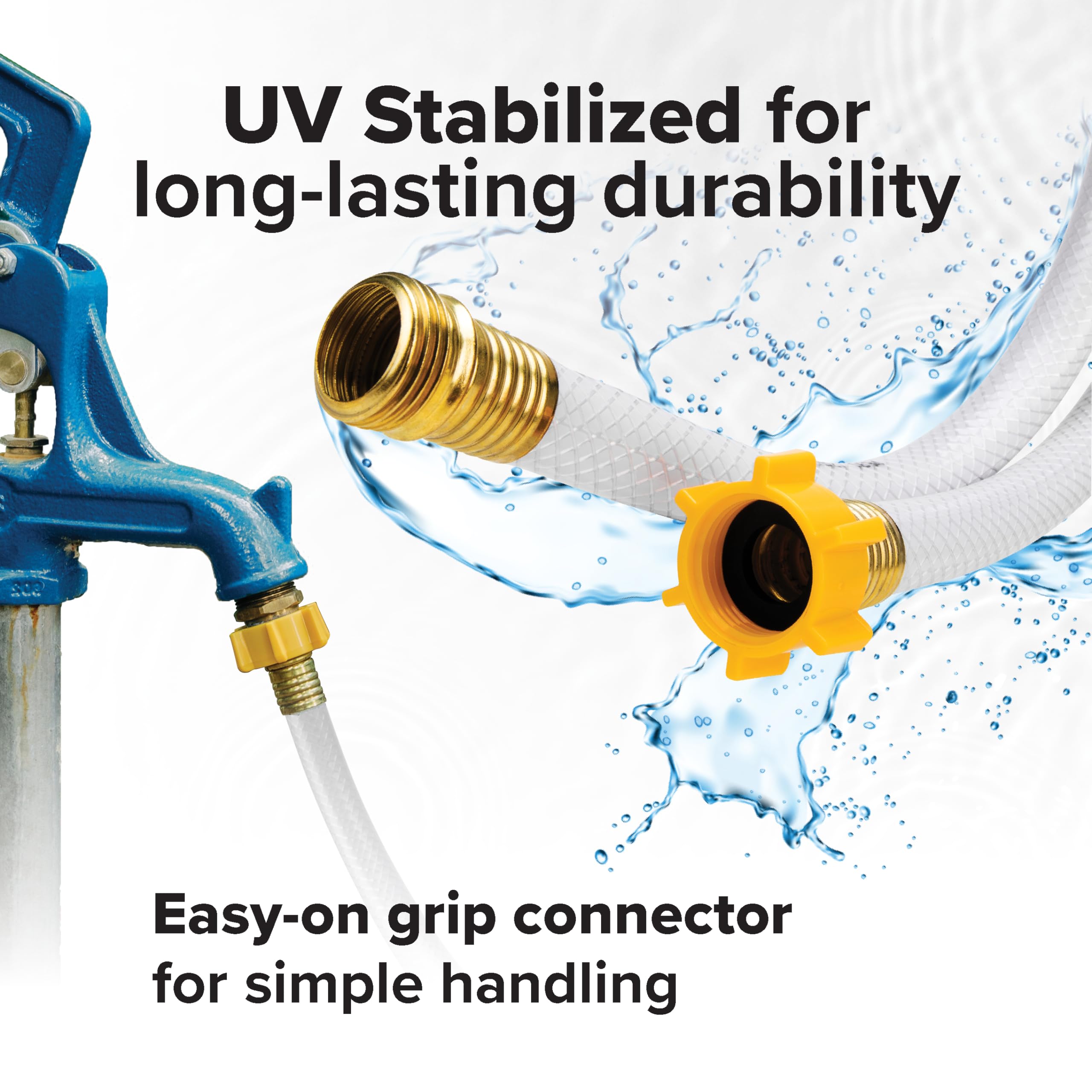 Camco TastePURE 25-Ft Water Hose - RV Drinking Water Hose Contains No Lead, No BPA & No Phthalate - Features Diamond-Hatch Reinf