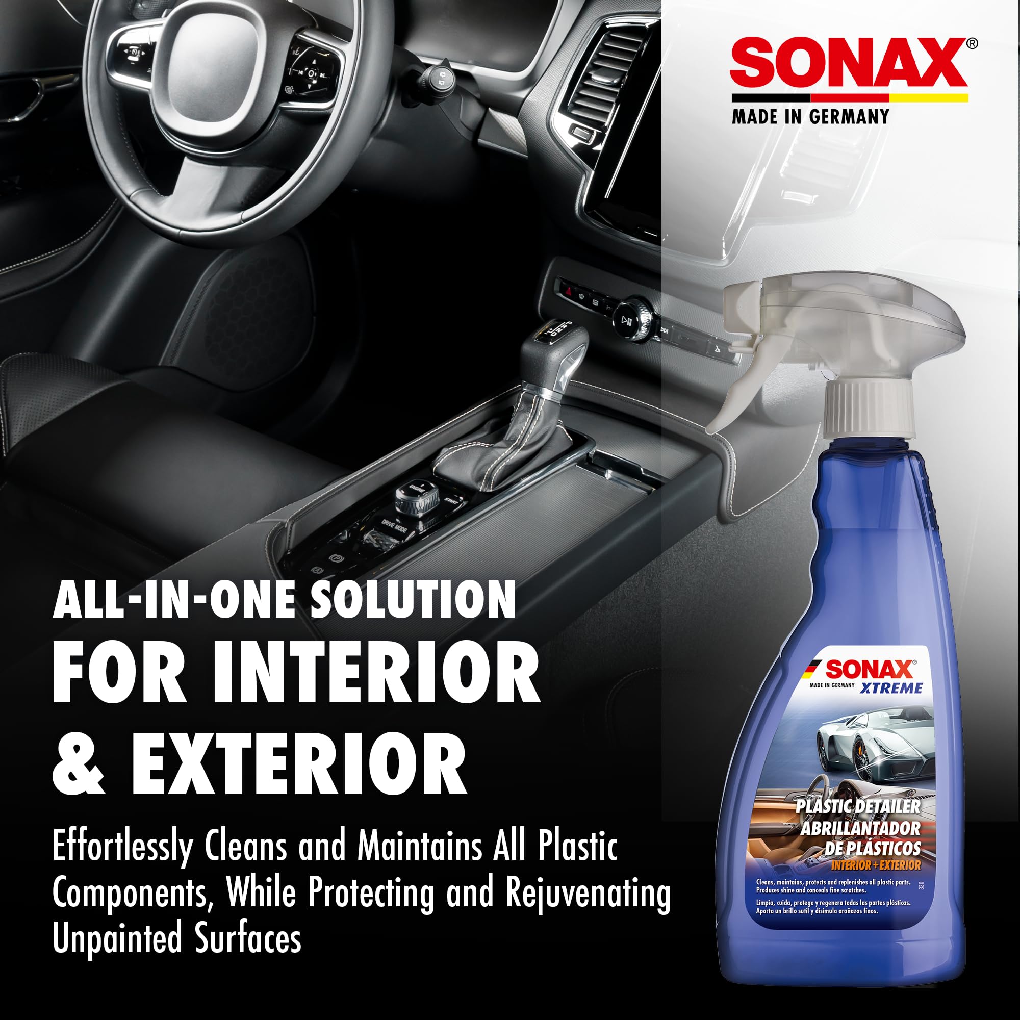 Sonax Xtreme 02552410 Plastic Detailer Inside And Outside (500 Ml) Cleaning, Care And Protection For The Whole Vehicle