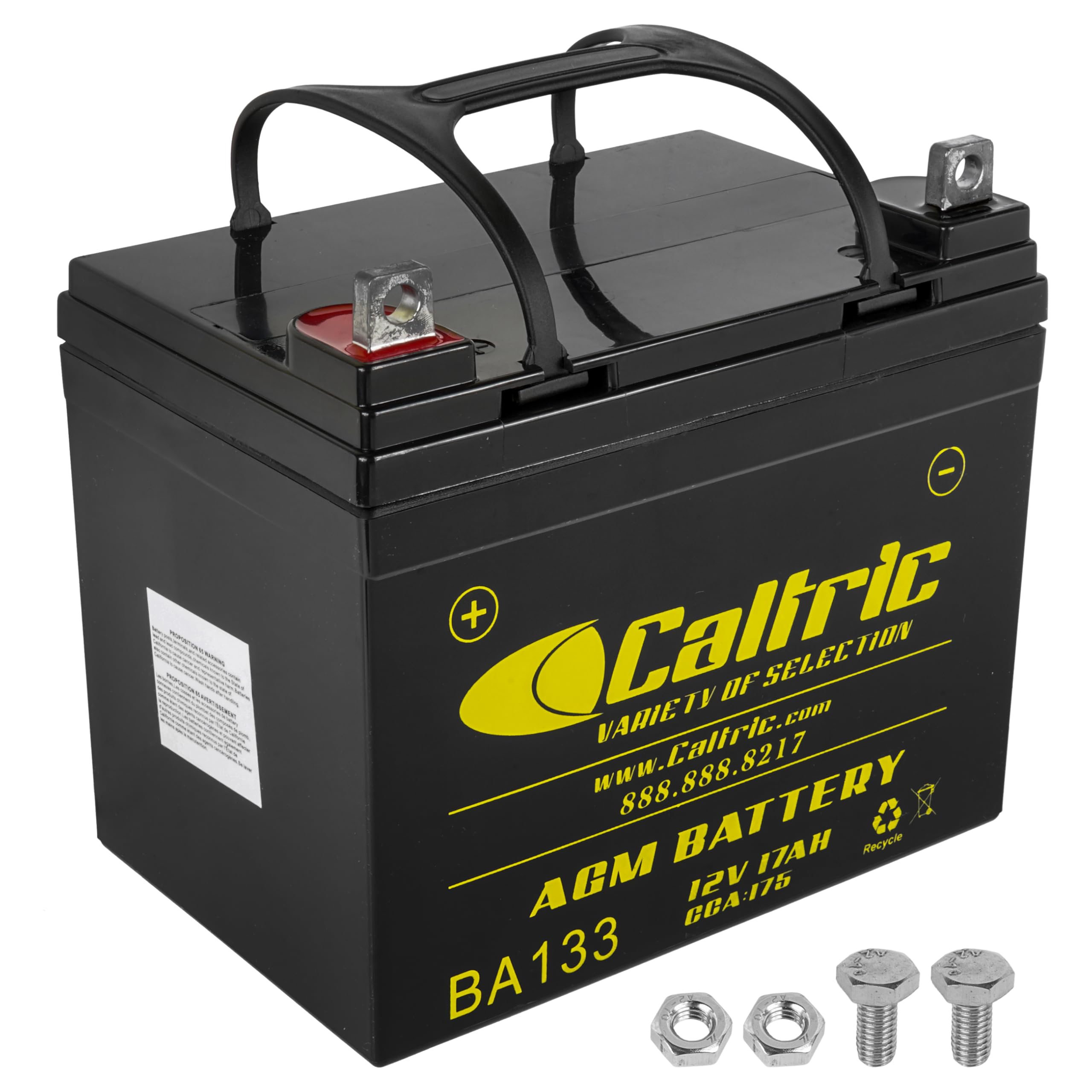 Caltric AGM Battery Compatible with John Deere LA100 LA105 LA110 LA115 LA120 LA125 LA135 42 in Deck