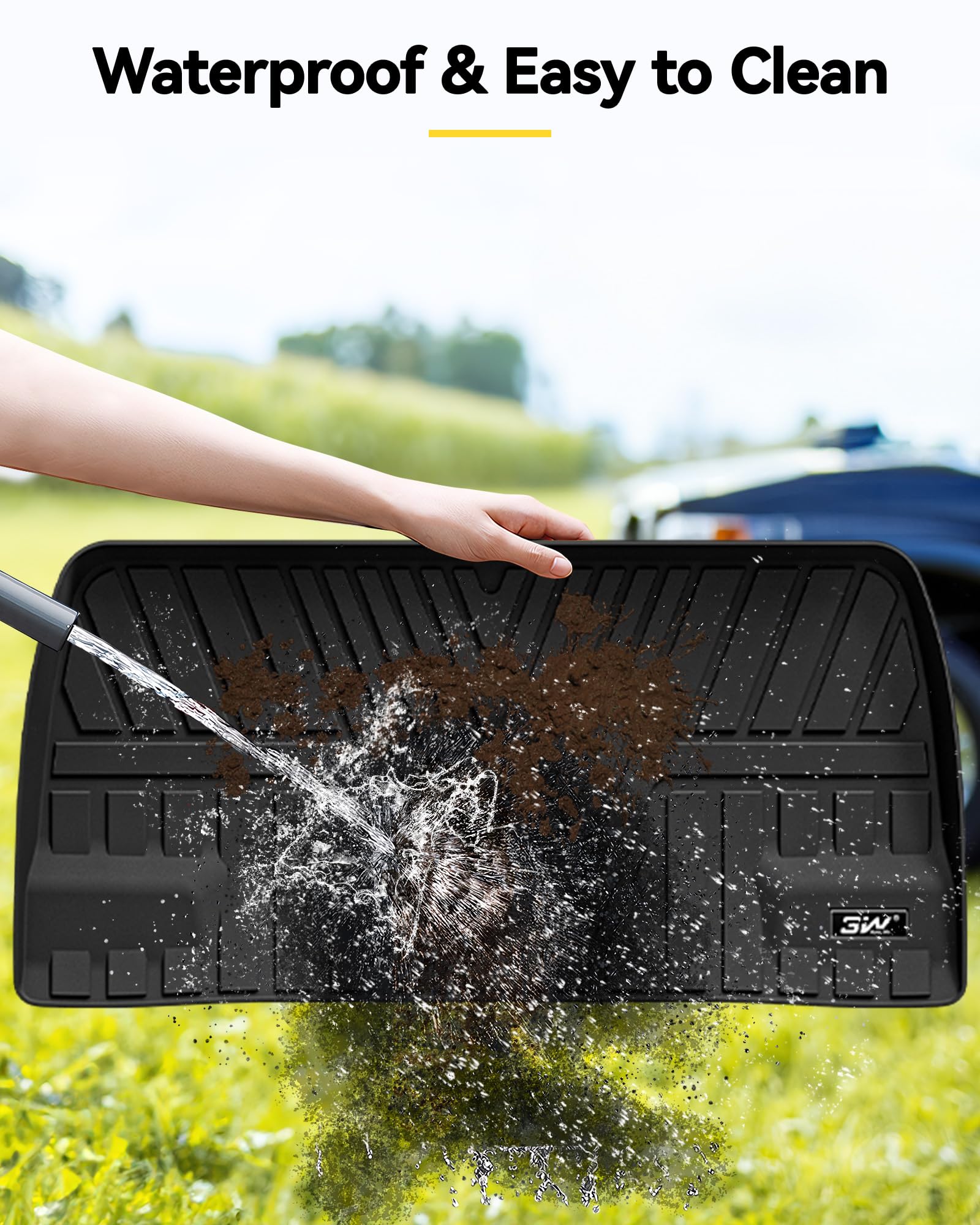 3W Cargo Liner Fit For Honda Odyssey 2025 2024 2023 2022 2021 2020 2019 2018 Custom Fit Trunk Liner Mini Passenger Van, All Weat