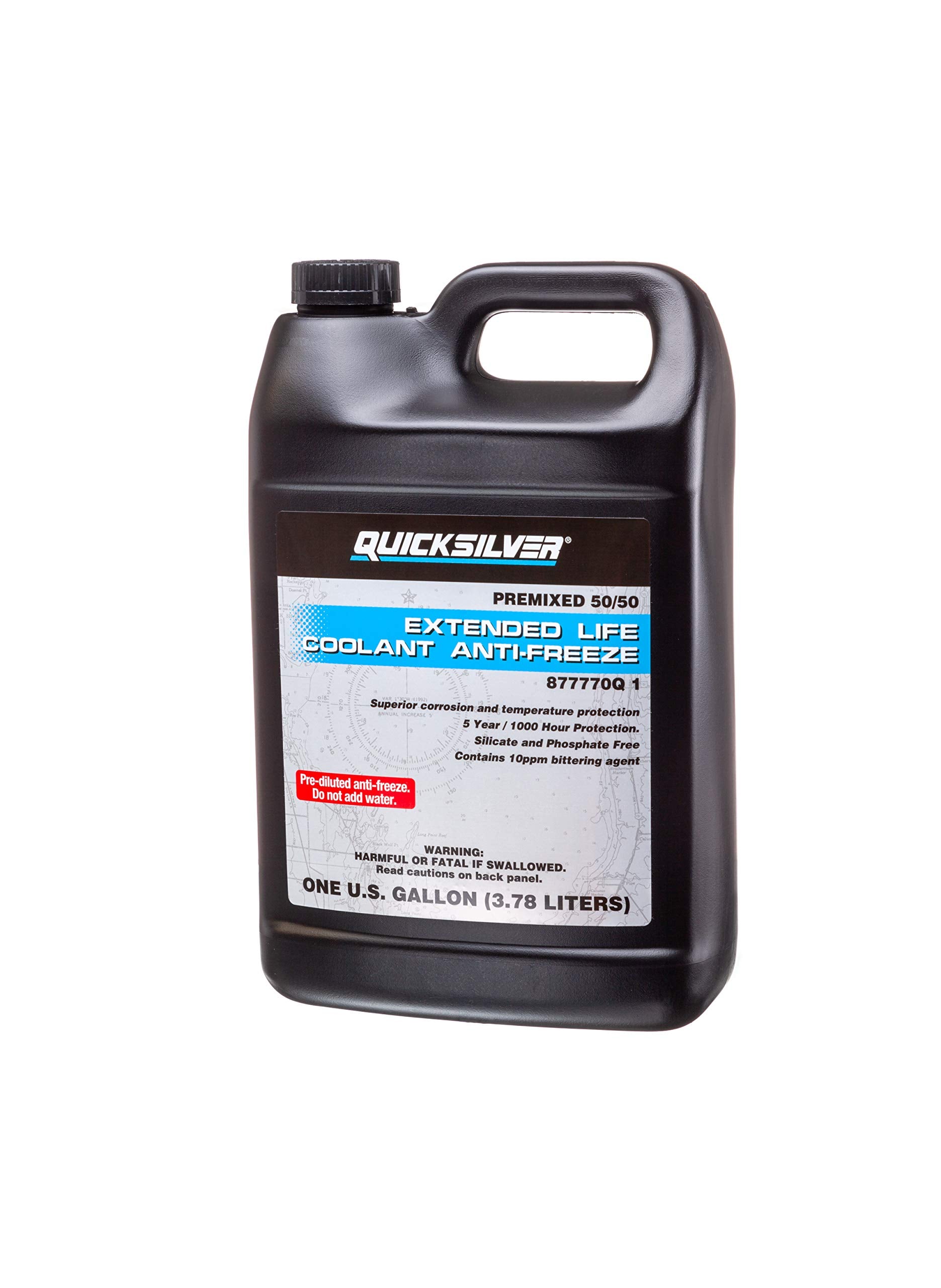 Quicksilver 877770Q1 Extended Life Coolant Anti-Freeze, Pre-Diluted 50/50 - 1 Gallon