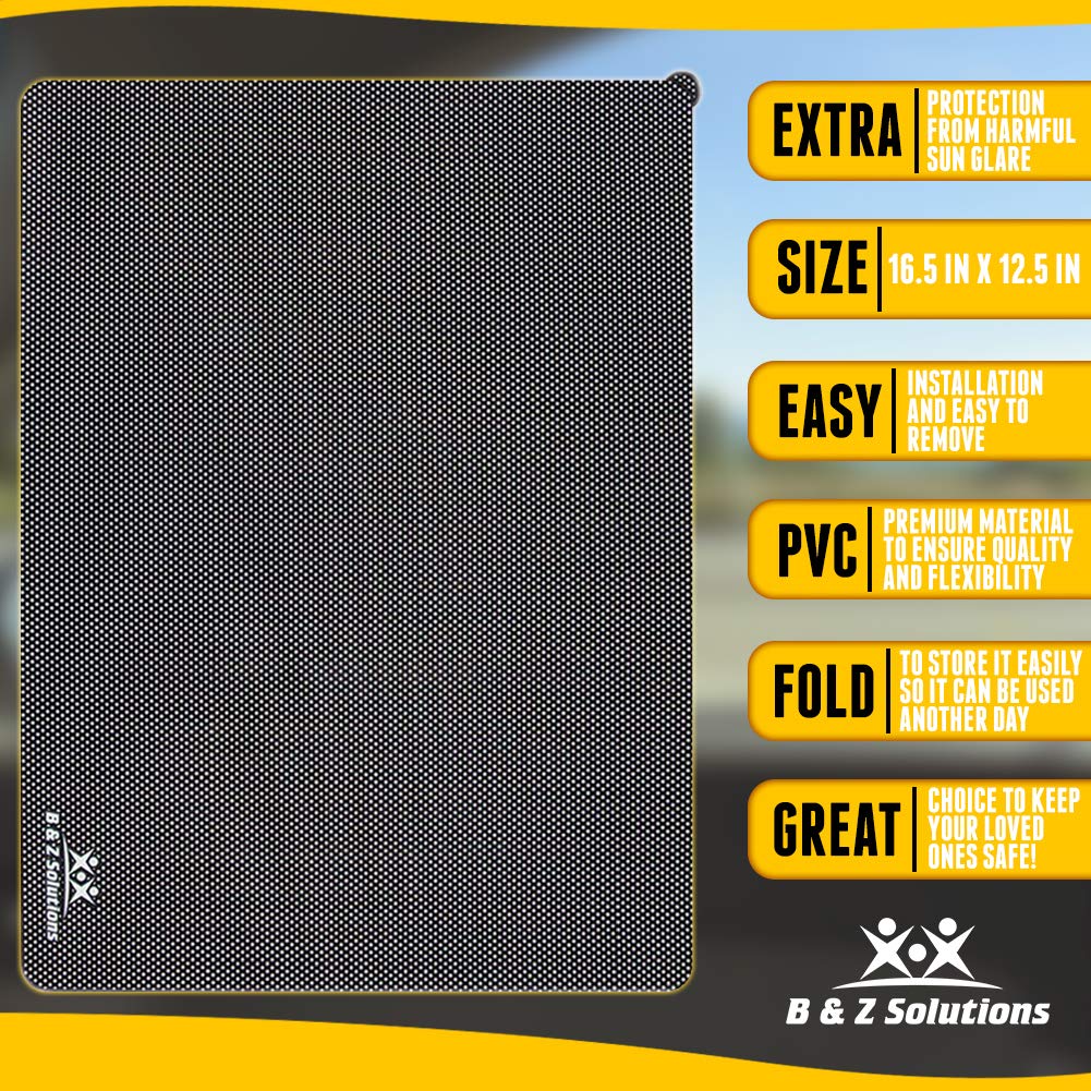 B&Z Solutions Original 4-Pack Car Window Sun Shades Bundle-Universal Fit All Vehicles-Easy And Effective Way To Block Sun Glare,