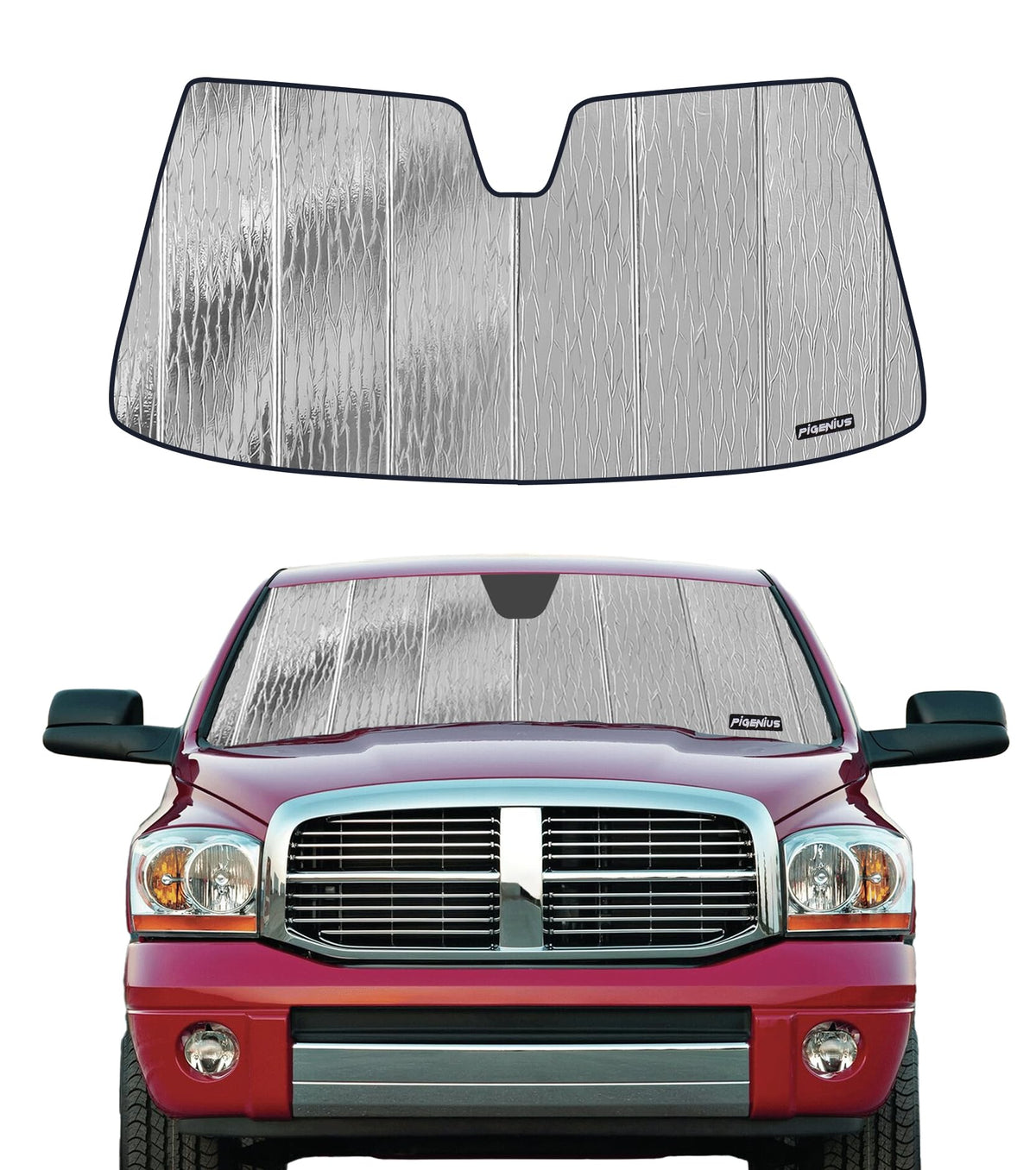 Pigenius Windshield Sun Shade For Dodge Ram 1500 2002-2008 Front Window Sunshade - Astraguard
