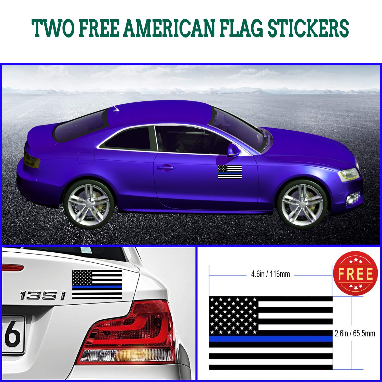 Fbjtdq Flag License Plate Frame- Usa Patriotic Personalized Car Tag Holder, 4 Hole Black Heavy-Duty Aluminum Bracket, Novelty Th