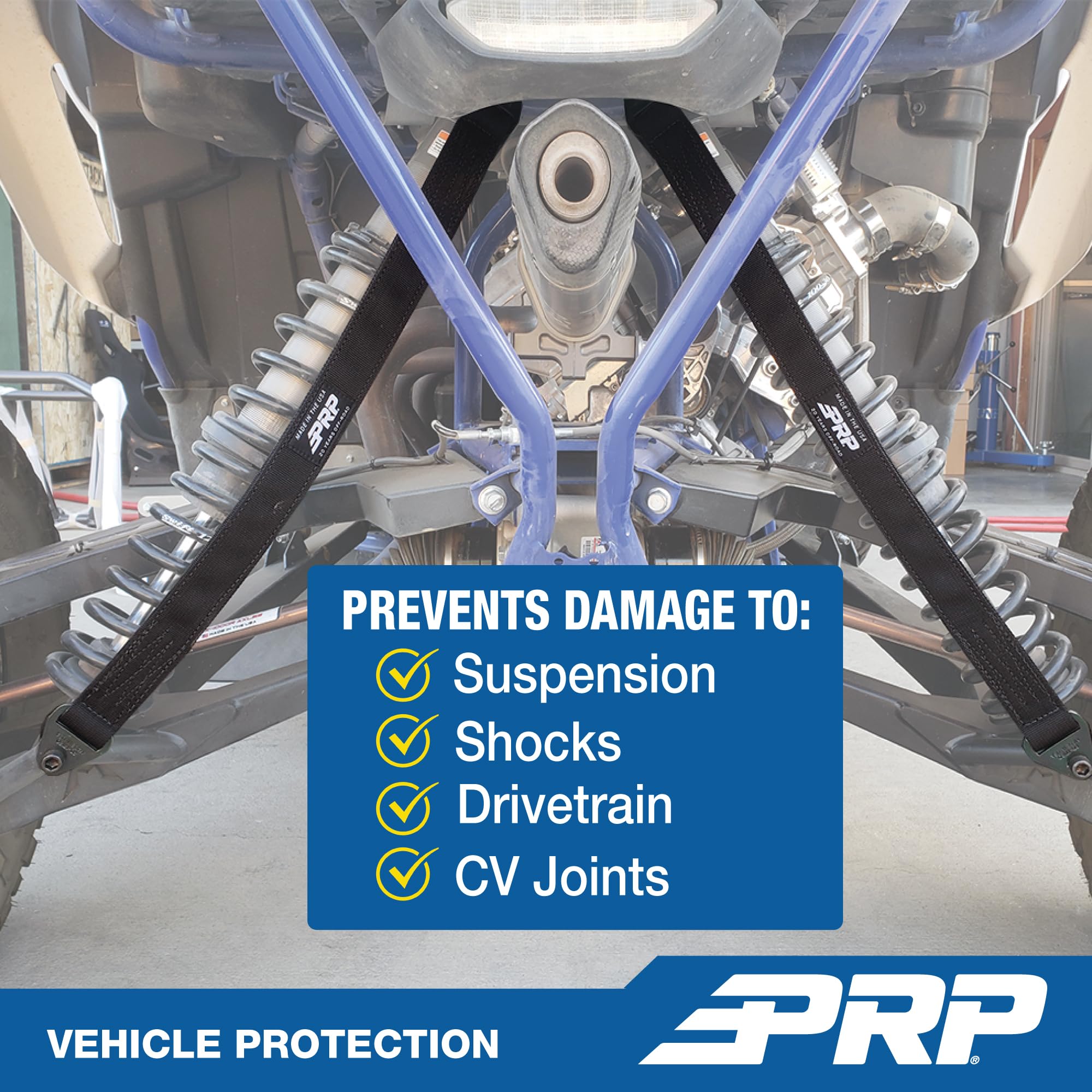 Prp Seats Premium Limit Straps For Off Road 4X4, Utv, Sxs – Heavy-Duty Quad Layer 10,000 Lb. Suspension Limiting Straps To Prevent Suspension, Drivetrain, Cv Joint Damage (1 Ea.) 19' Strap