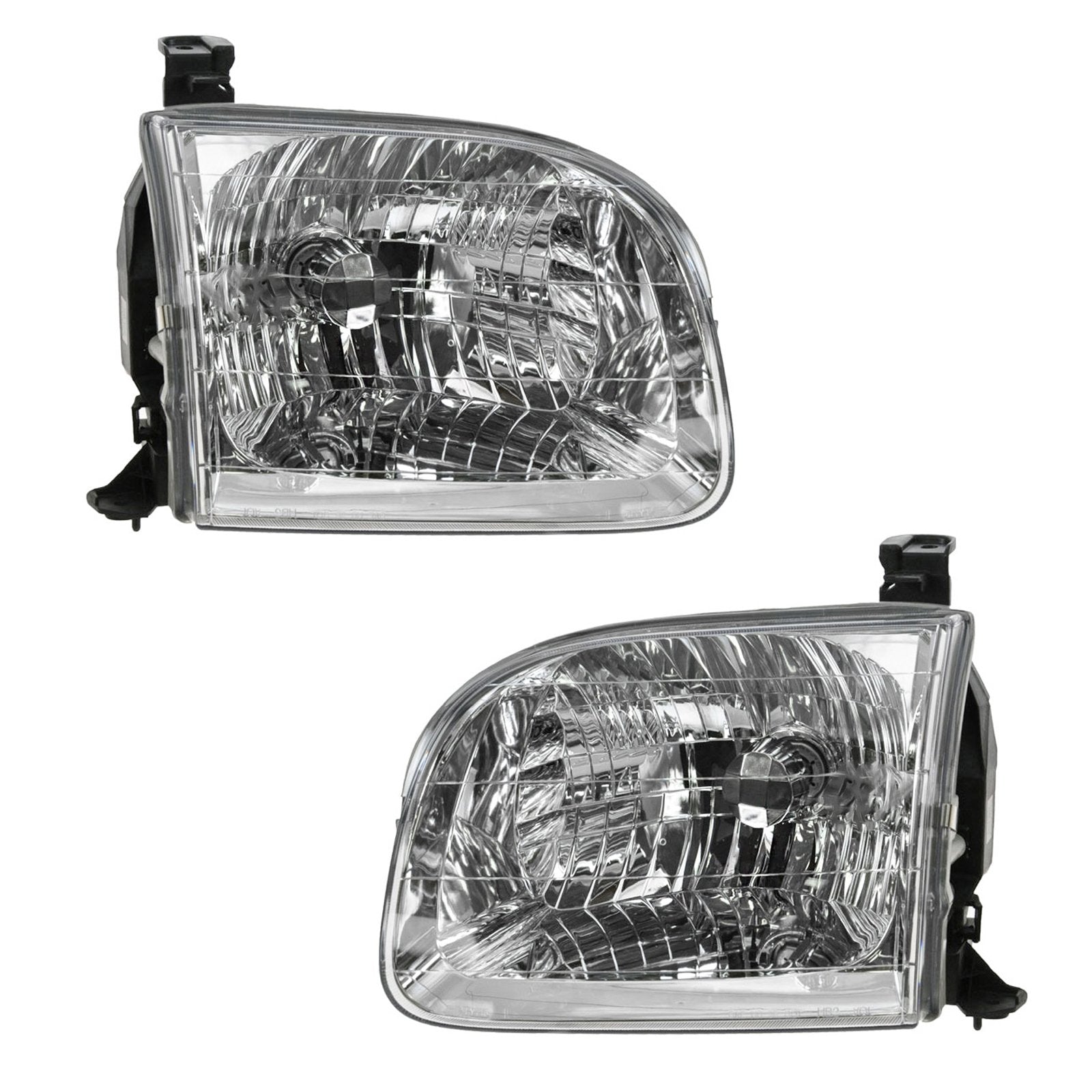 Trq Headlight Assembly Set Headlights Halogen Driver & Passenger Side Compatible With 2001-2005 Toyota Sequoia 2004-2005 Toyota