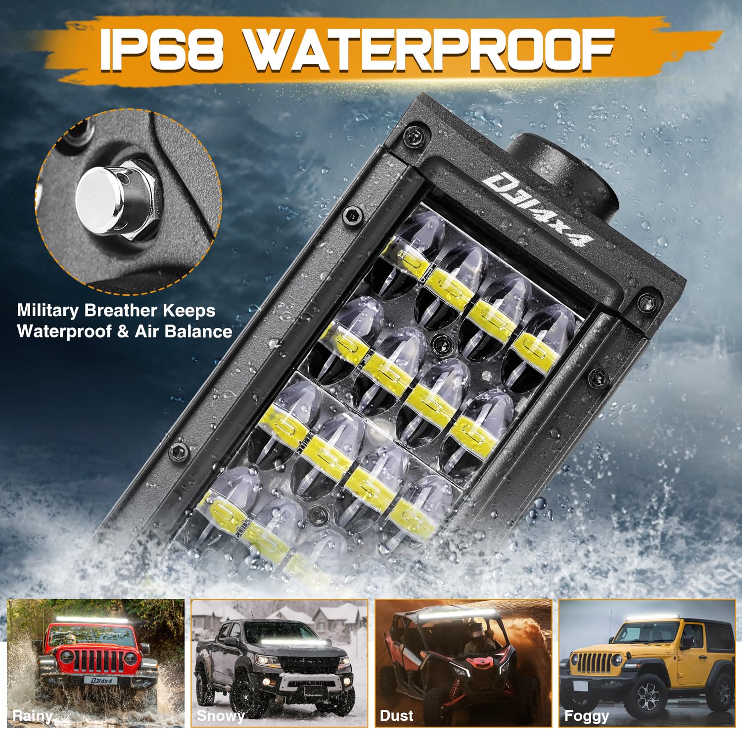 40 Inch Led Light Bar, Niking Auto 640W Quad Row Led Driving Light Spot Flood Combo Beam Led Work Light Off Road Lights With Wiring Harness Kits Fog Lamps For Trucks Jeep Pickup Suv Utv Boat