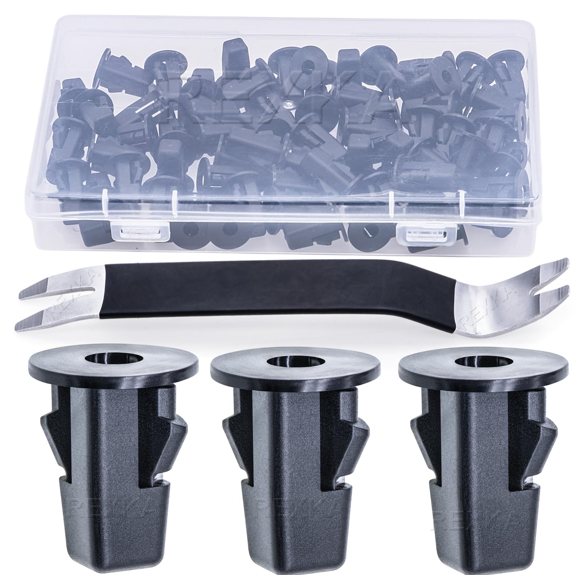Rexka 41Pcs Fender Liner Clips Screw Grommet Retainer Compatible With Toyota 90189-06214 Tacoma Tundra - Multipurpose Auto Trim