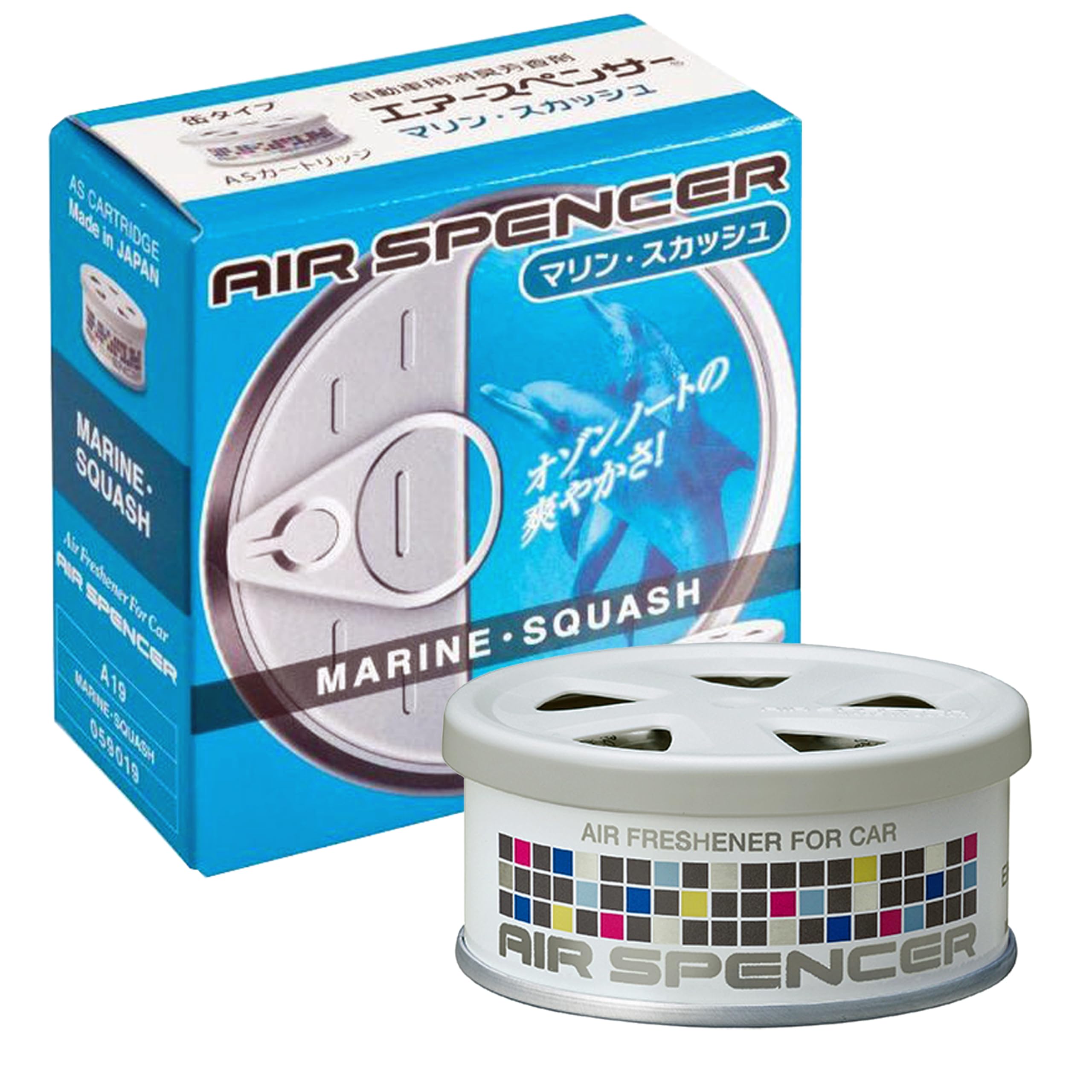 Air Spencer Air Freshener JDM A19, Marine Blue, 1 Count, Ideal for Cars and Marine Use