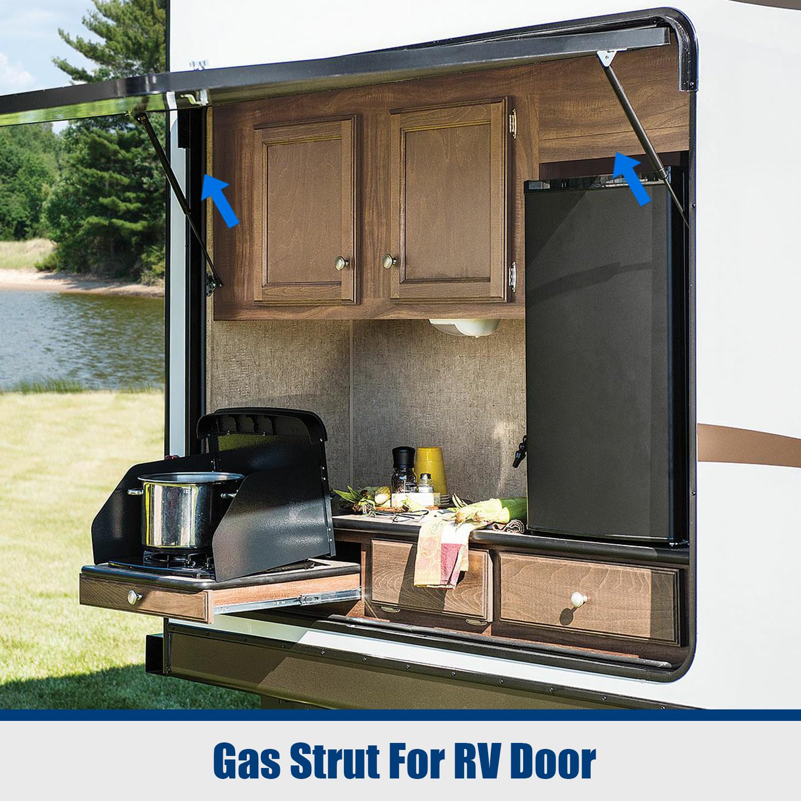 C16-08568 Gsni-5300-20 20 Inch 20Lb/89N Gas Strut Shock Spring Lift Support For Rv Entry Door Camper Bed Storage For Motorhome B