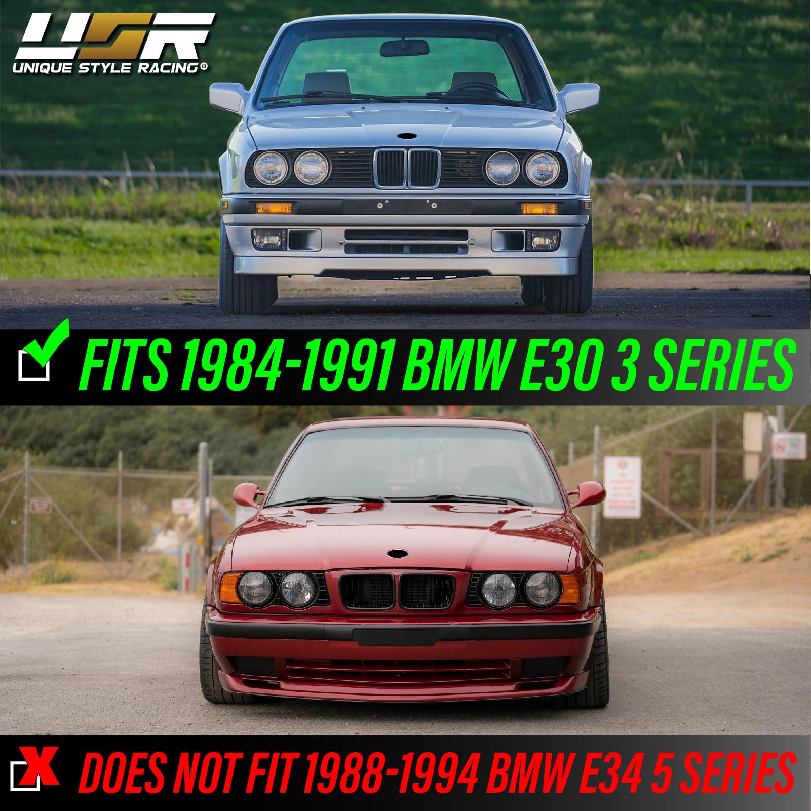 Depo E30 Side Marker Lights - Euro Clear Front And Rear Bumper Sidemarkers Lamps Compatible With 1984-1991 Bmw E30 3 Series / 88-94 E32 7 Series / 89-96 E34 5 Series (Clear Lens, 4 Pieces /Set)
