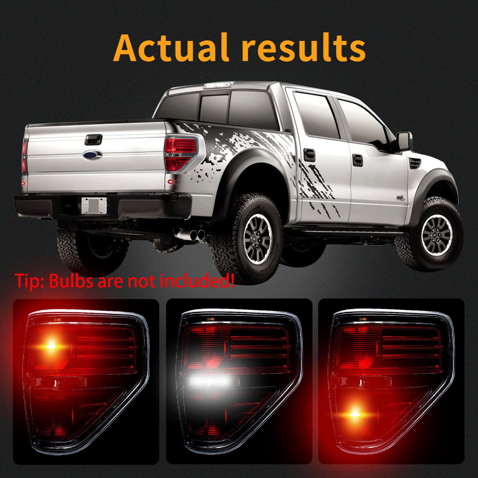 Passenger And Driver Side Rear Tail Light Assembly Compatible With 2009-2014 Ford F150 F-150 Styleside Replace# Bl3Z13404Ab Bl3Z