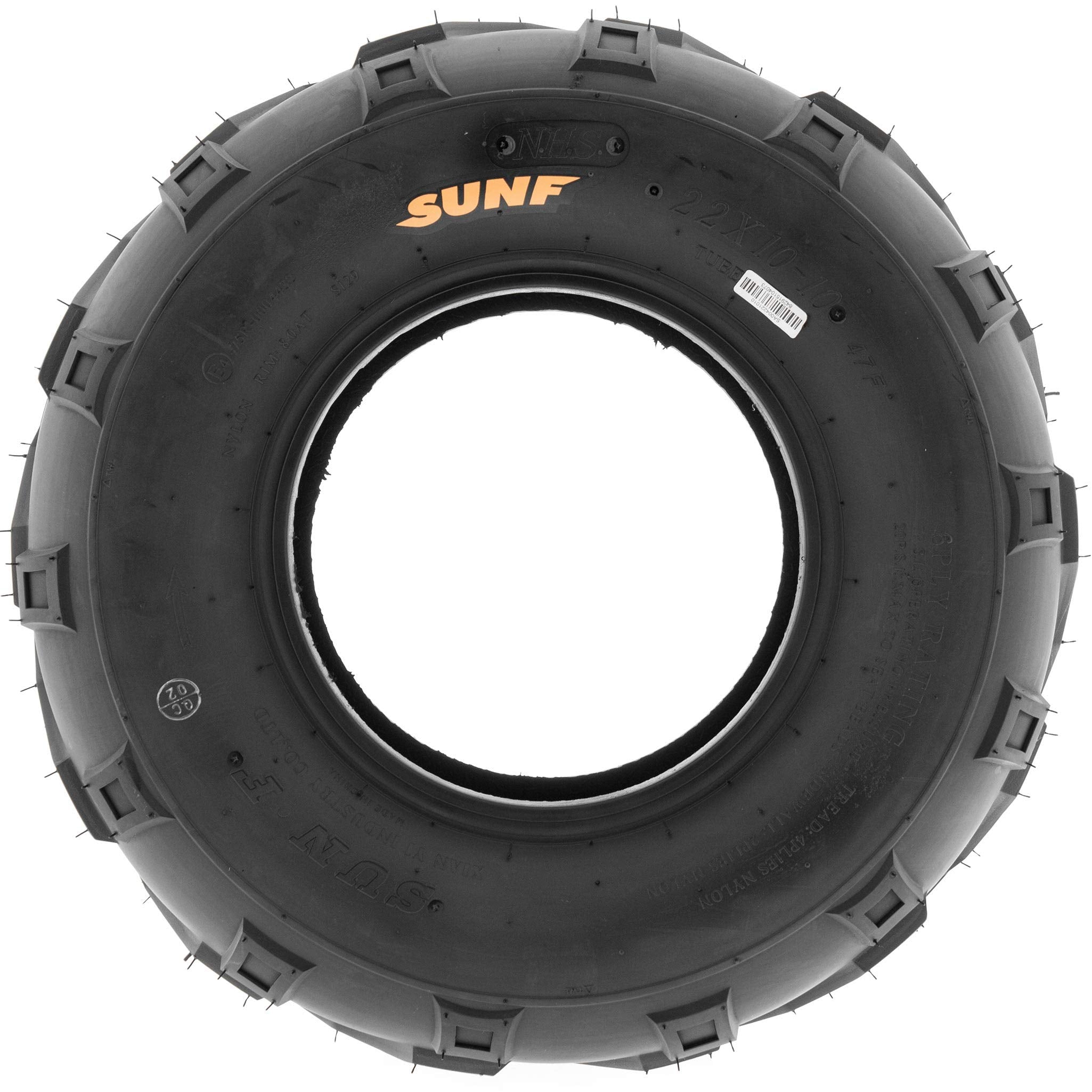 SunF A004 Lawn-Mowers Off-Road Tire 18x9.5-8, 6 Ply, Track & Trail, Tubeless