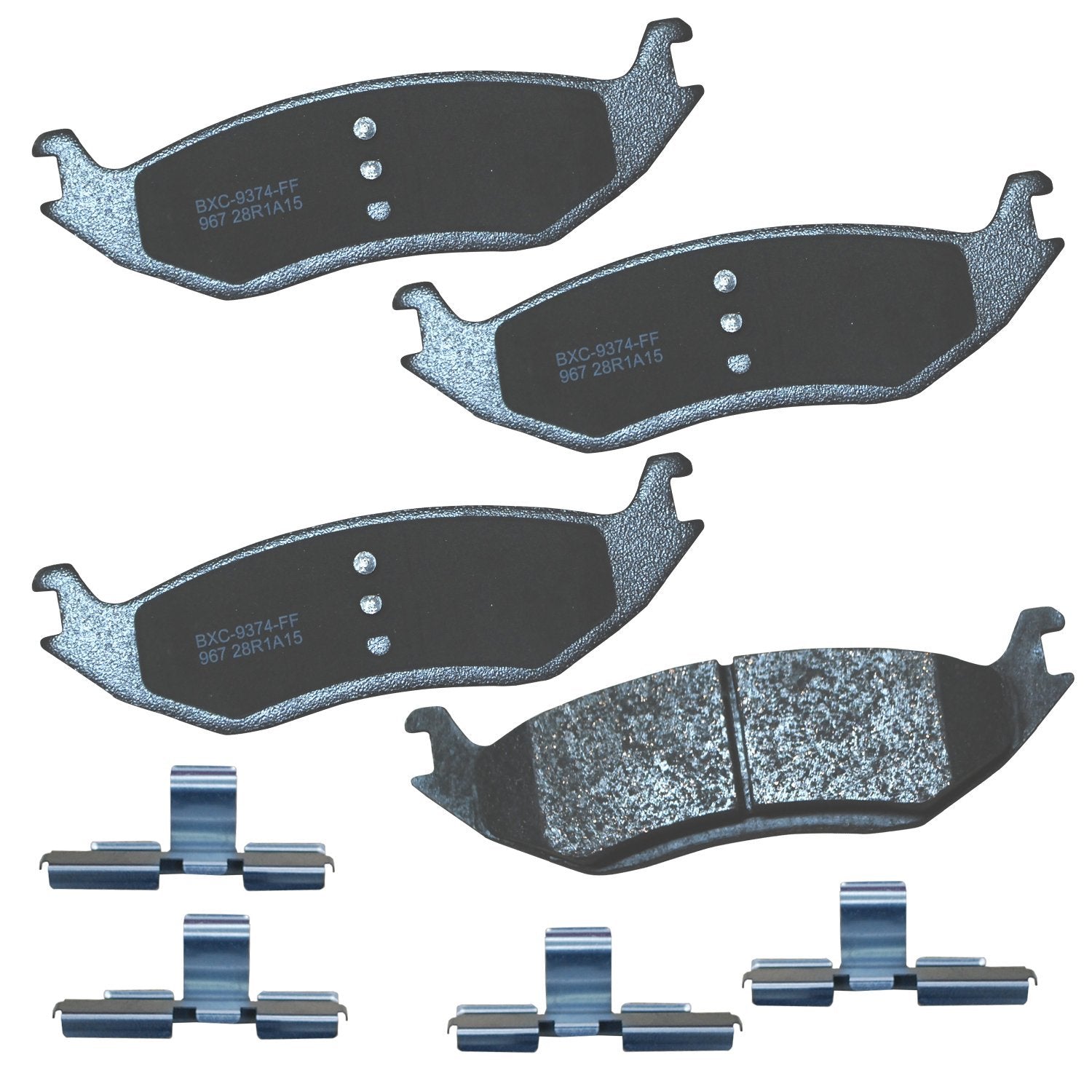 Bendix Premium Sbc967 Ceramic Rear Brake Pads For Chrysler Aspen 2009-2007, Dodge Durango 2009-2003, Ram 1500 2010-2002, Ram 150