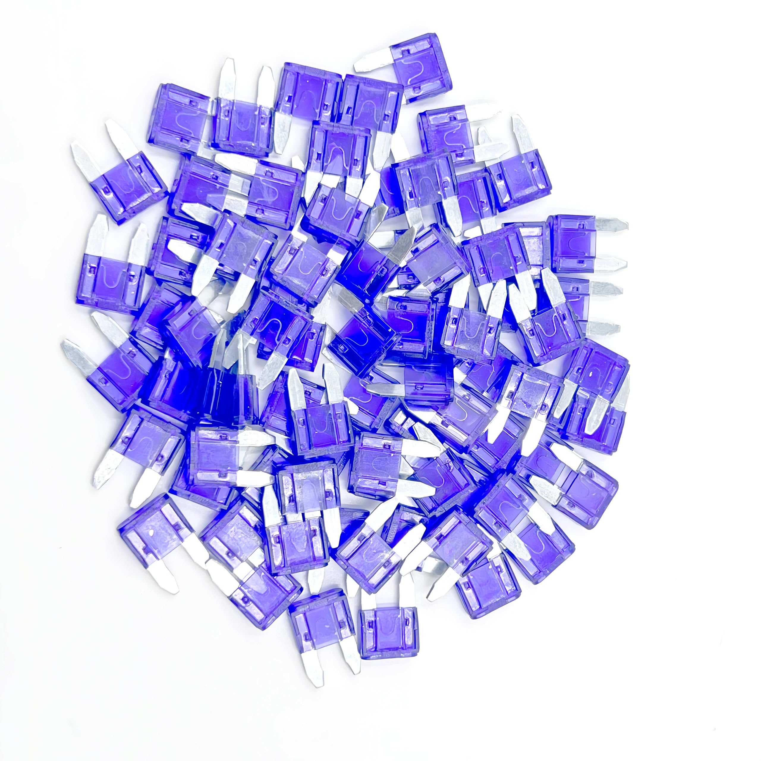 Xjlsgxusg 80Pcs 3Amp Mini Car Fuses, Blade Fuse Assortment Kit For Car, Marine, Truck, Rv Fuse Replacement