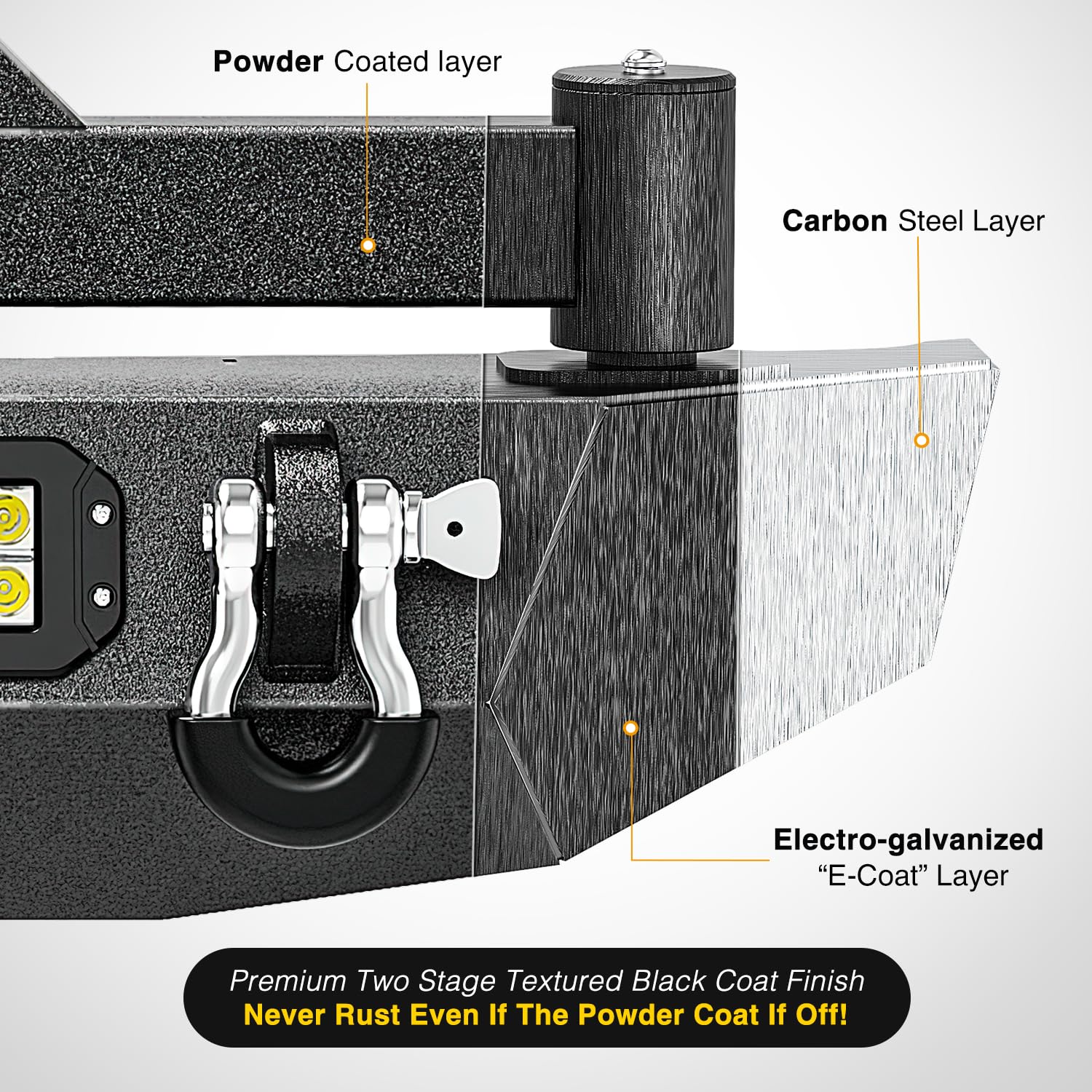 Nilight Rear Bumper With Spare Tire Carrier Compatible For 2018-2025 Wrangler Jl Jlu Unlimited(2/4 Doors) 2'' Hitch Receiver W L