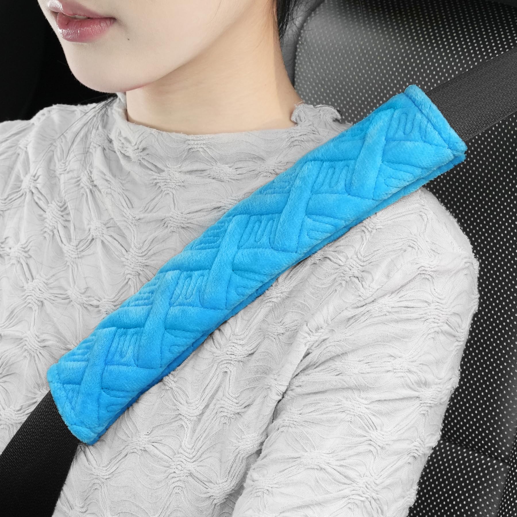 Justtop 2-Pack Universal Car Seat Belt Pads Cover For A More Comfortable Driving, Seat Belt Shoulder Strap Covers Harness Pad Fo