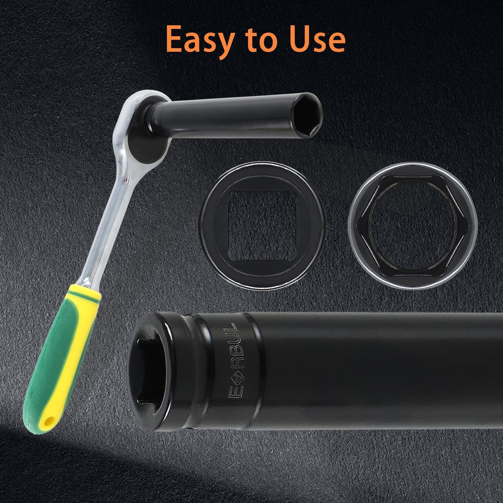 EVRBUL 3/4'' Socket Truck Cage Bolt Socket Tool Removal Puller Tool Compatible with Truck Air Brakes with 800921 Cage Bolt, Extr