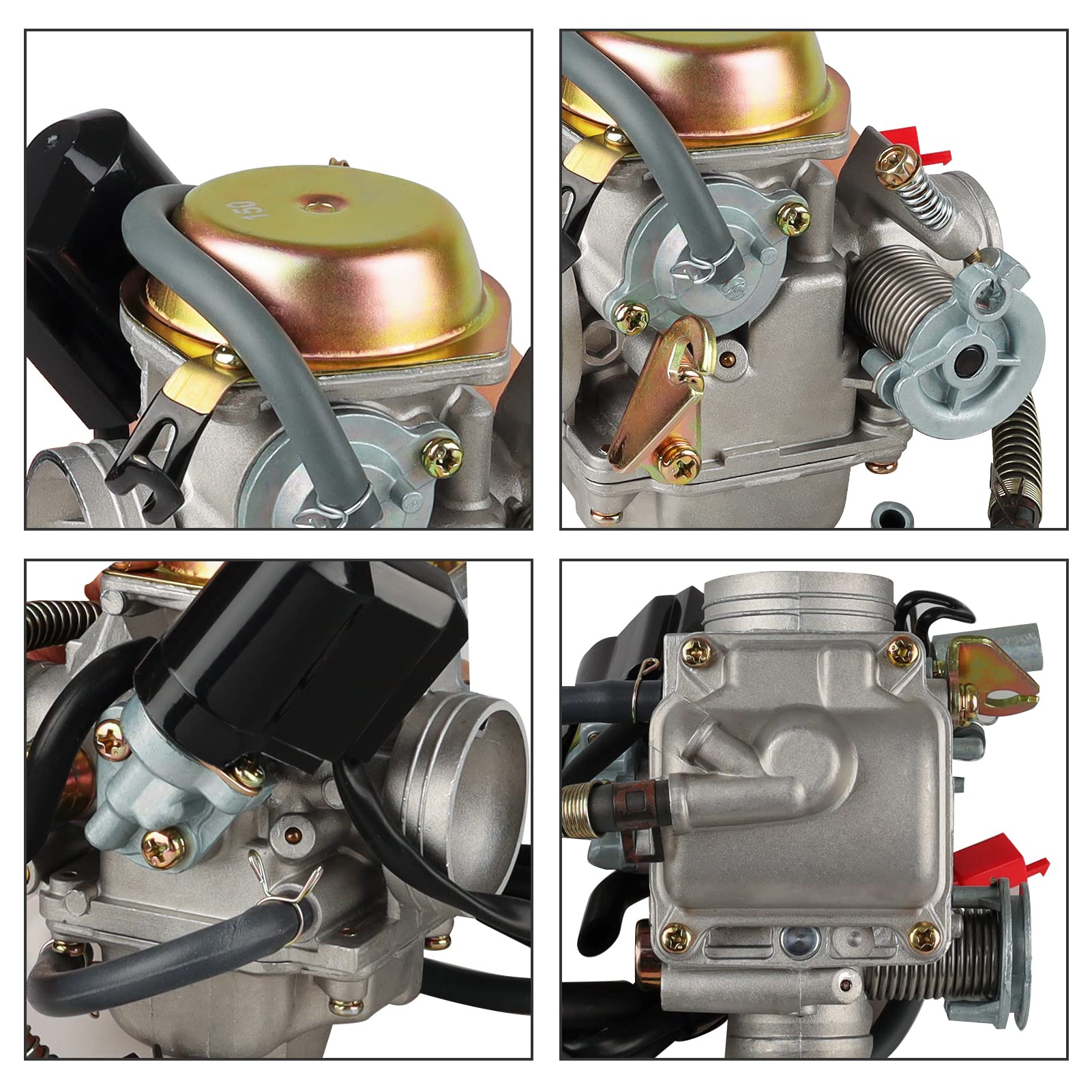 150cc Carburetor for GY6 4 Stroke Engines 125cc 150cc 152QMJ 157QMI PD24J 24mm for Motorcycle Scooter ATV Go Kart with Electric
