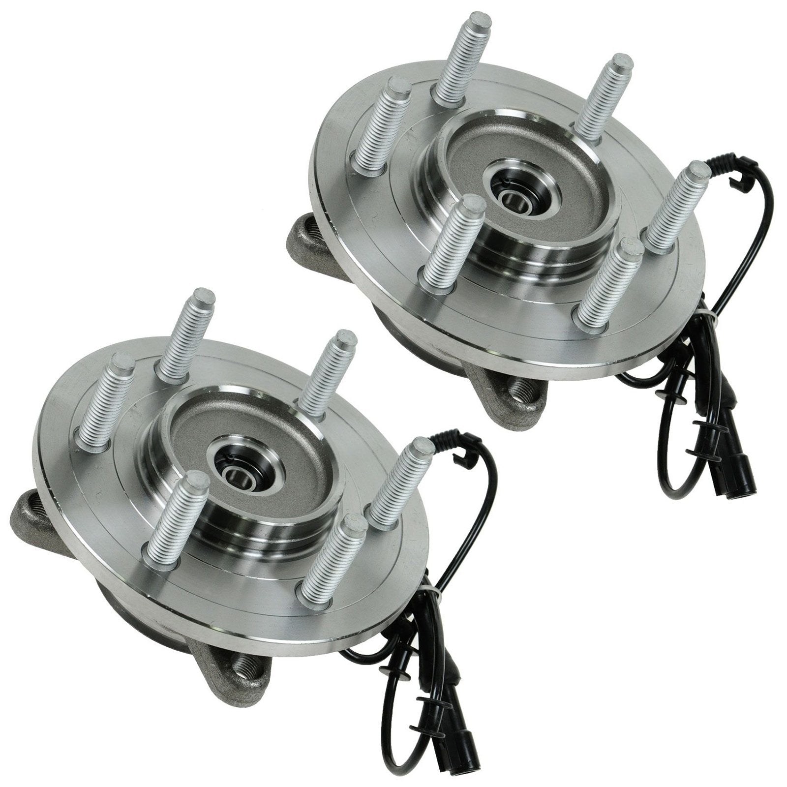 Trq Front Wheel Hub Bearings Assembly Set Compatible With 2004-2005 Ford F-150 2004 F-150 Heritage