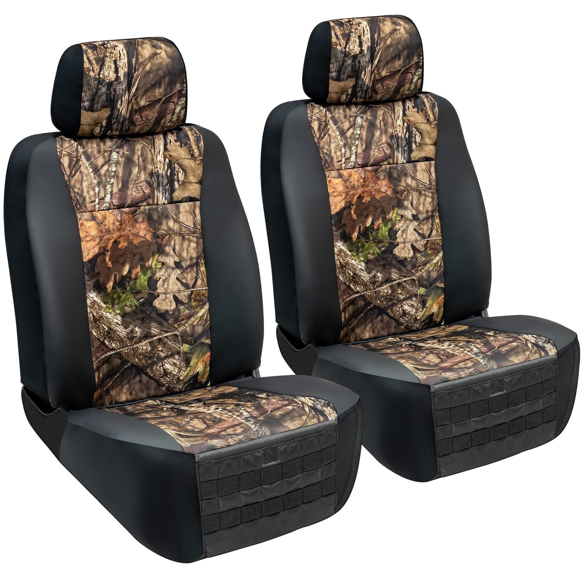 Mossy Oak Break-up Country Heavy Duty Seat Covers for Front Seats; Fits Full-Size Trucks or SUVs; Includes Front and Rear Storag