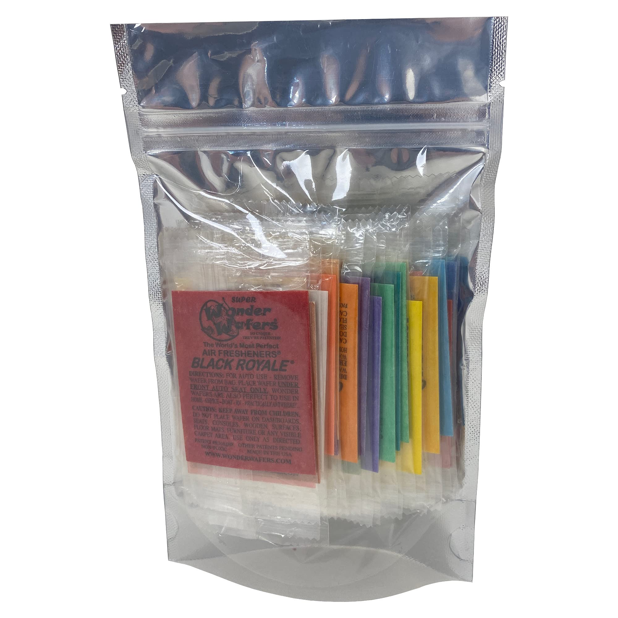 Wonder Wafers Car Air Freshener, Sample Pack, Resealable Vapor Barrier Bag, Includes All 24 Scents (24 Pack)