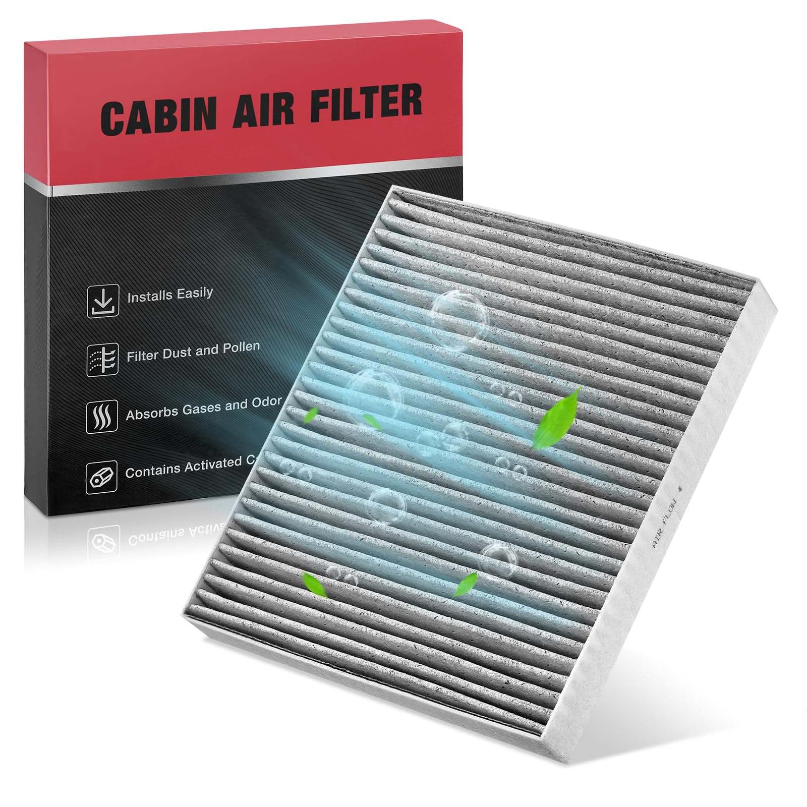 BDFHYK CF10743 Cabin Air Filter w/Activated Carbon Compatible with INFINITI Q40 Q50 Q60 QX80 QX50 QX70 FX37 G37 QX56 FX35 FX50 G