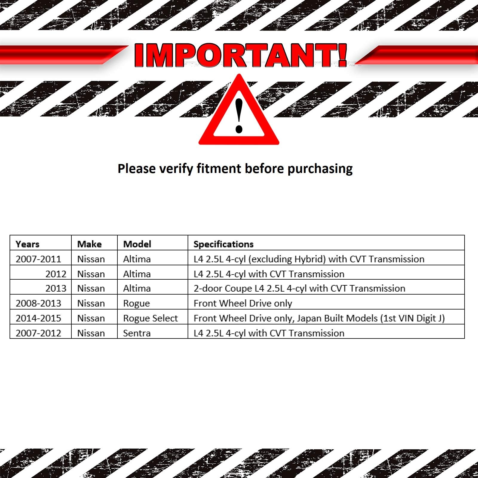Trq Front Cv Axle Shaft Assembly Set Compatible With 2007-2013 Nissan Altima