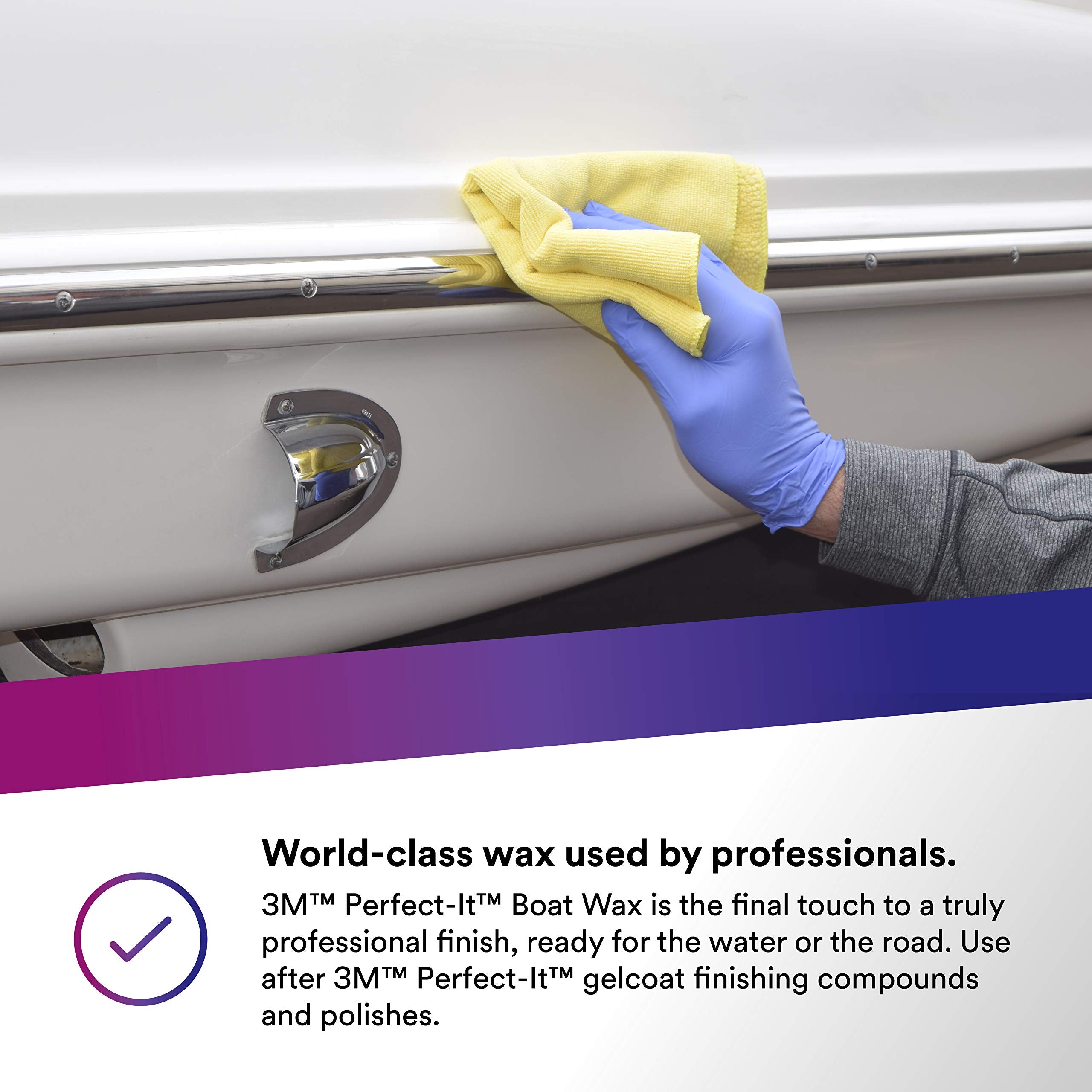 3M Perfect-It Boat Wax, 36113, 1 Quart, Contains Carnauba Wax, Protects Against Weather And Oxidation, For Boats And Rvs