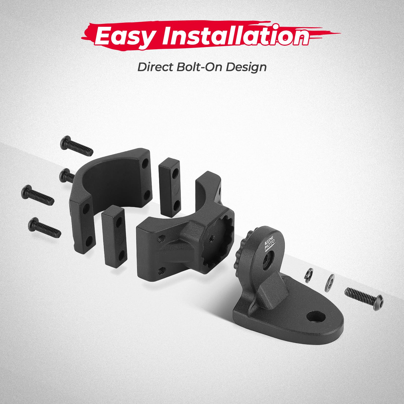 Kemimoto Utv Whip Mount Flag Whip Light Mount 2Pcs, Heavy Duty Adjustable For 1.75-2 Inch Roll Bar Cage, Compatible With Rzr 900