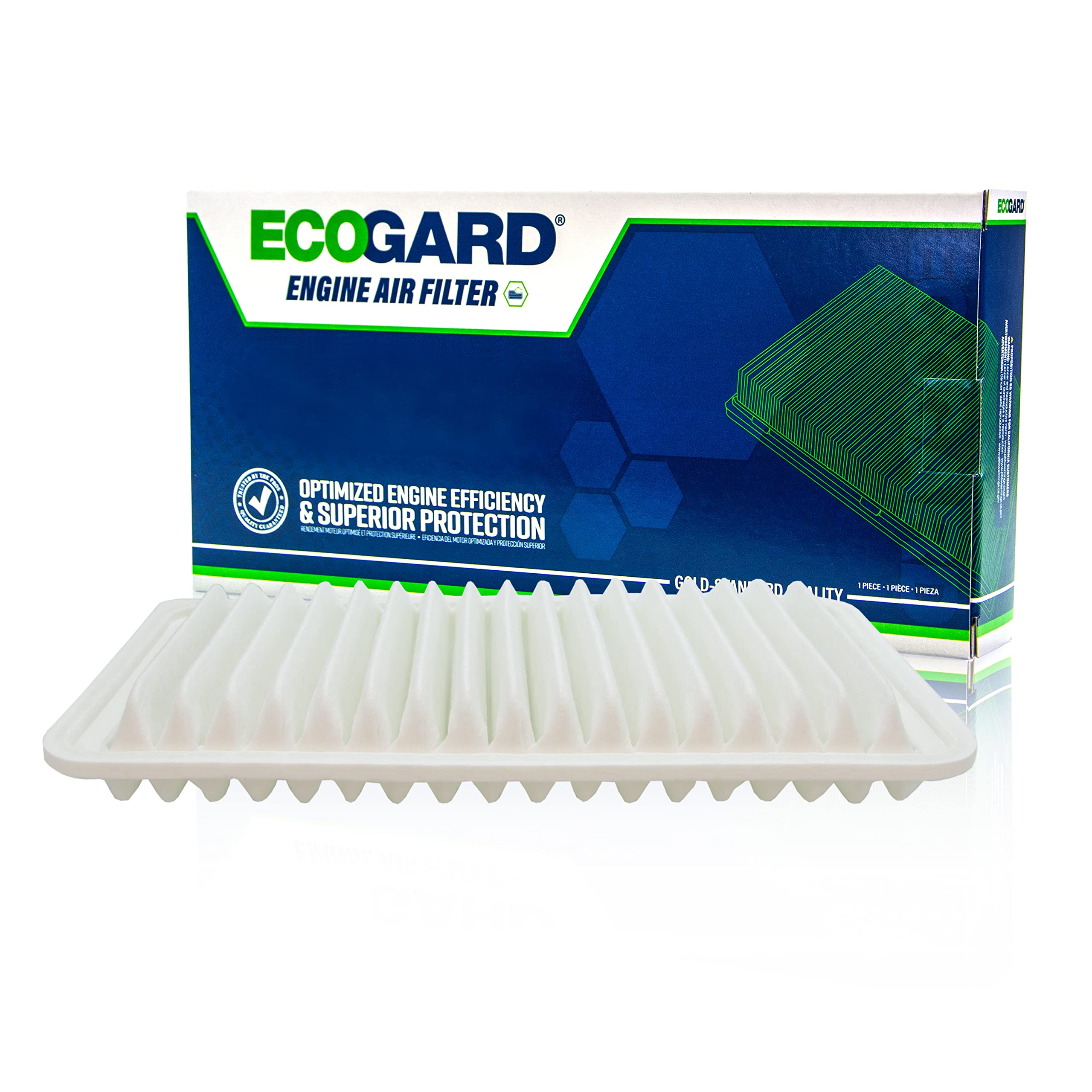 ECOGARD XA5432 Premium Engine Air Filter Fits Toyota Camry 2.4L 2002-2006, Highlander 3.5L 2008-2013, Sienna 3.3L 2004-2006, Sie