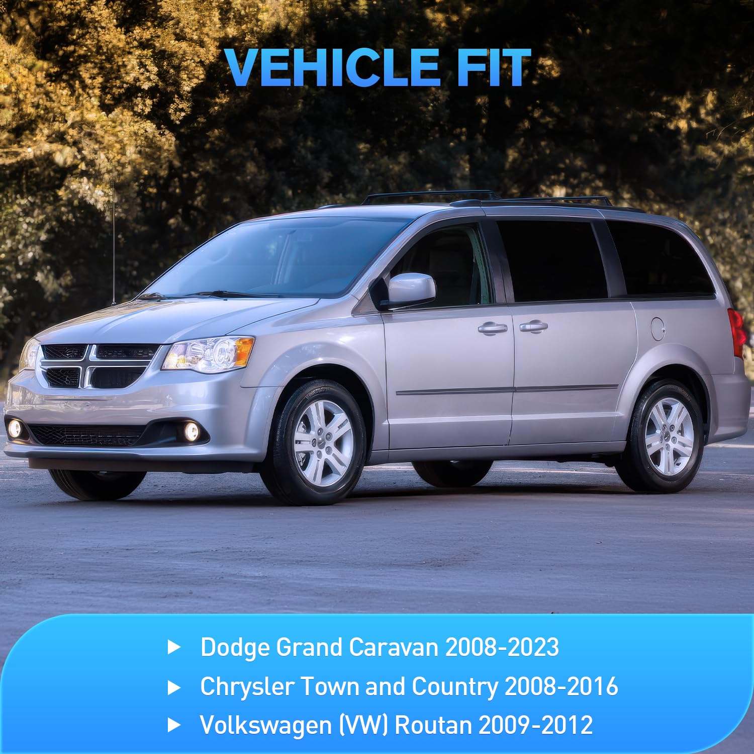 Nilight In Channel Rain Guards For Grand Caravan 2008-2023, Chrysler Town Country 2008 2009 2010 2011 2012 2013 2014 2015 2016,