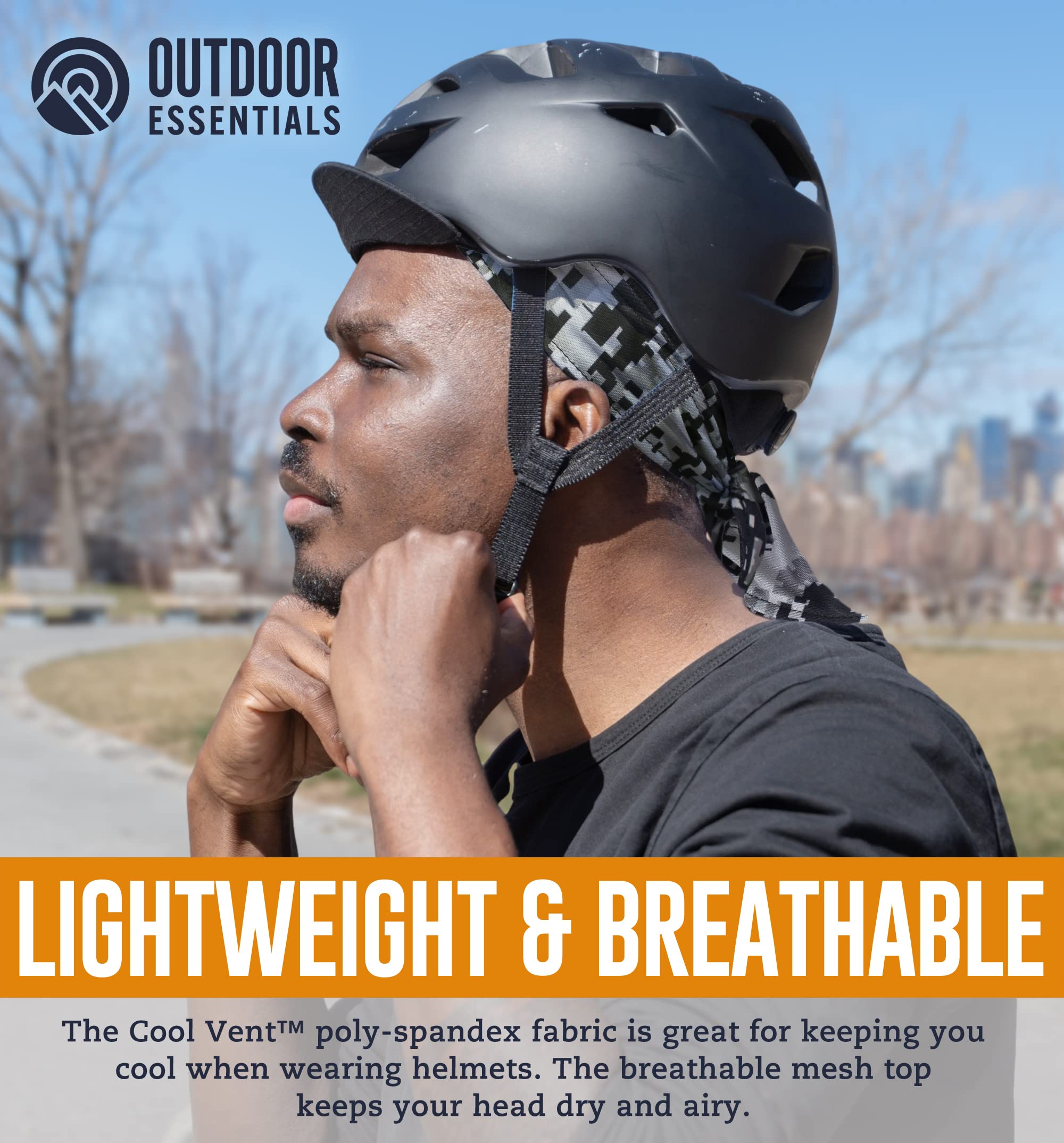 Outdooressentials Cooling Helmet Liner - Motorcycle Headwraps For Men - Do Rag Bandanas For Men - Bandana Skull Cap Biker Cap