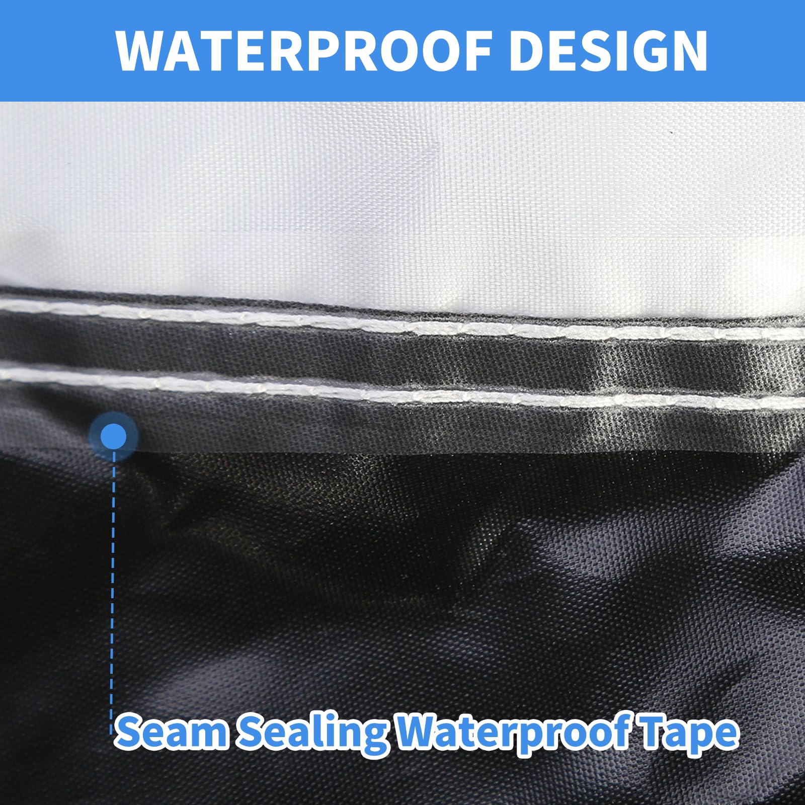 Coverado All Weather Suv Car Cover, Waterproof Sun Uv Snow Wind Protection, Breathable Full Exterior Universal Fit For Suv (170'