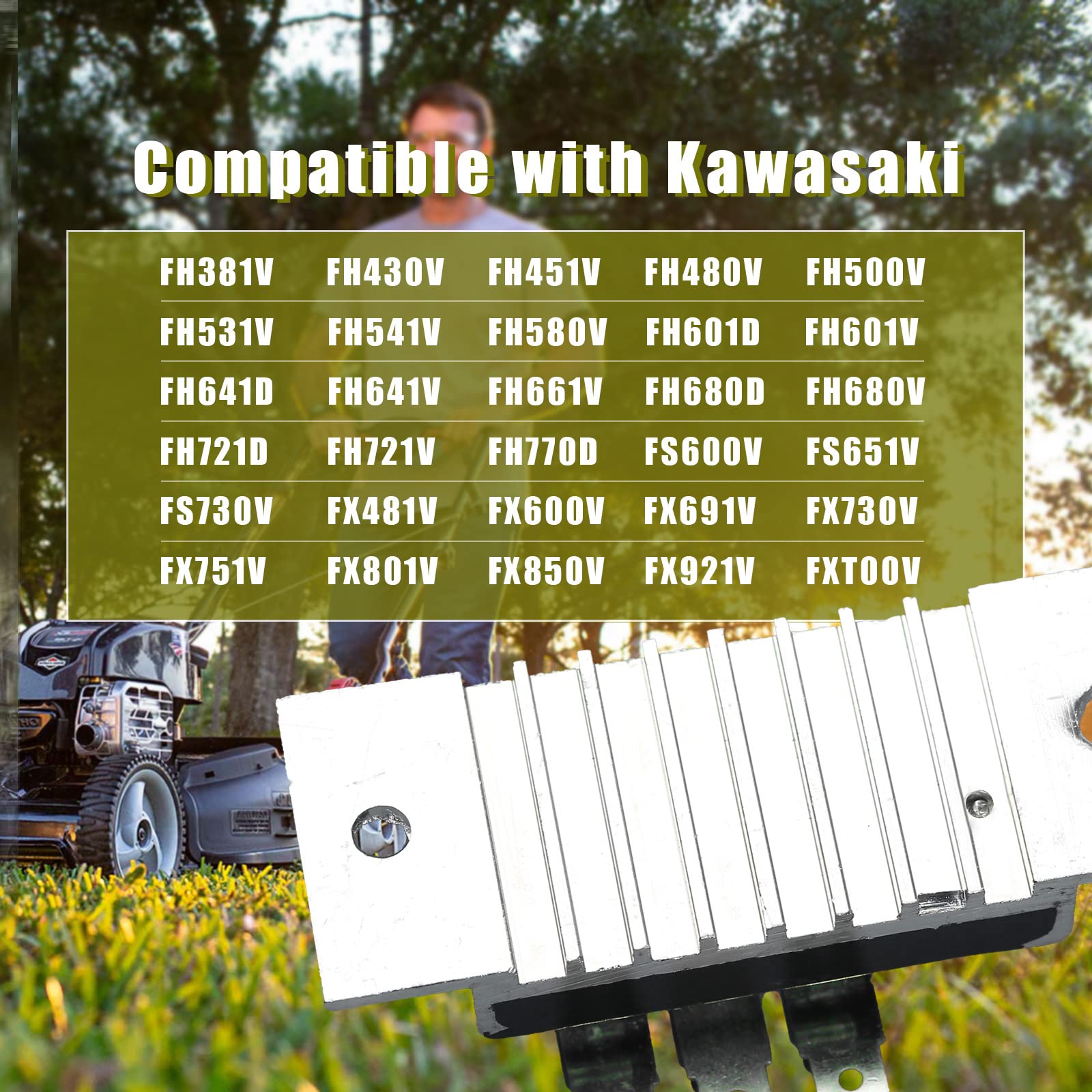 21066-7011 21066-0740 Voltage Regulator Rectifier Powersports Compatible With Kawasaki Fx751V Fx850V