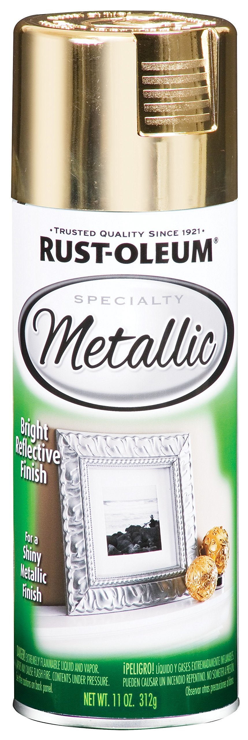 RustOleum 340647 Specialty Metallic Spray Paint, 11 oz, Metallic Gold