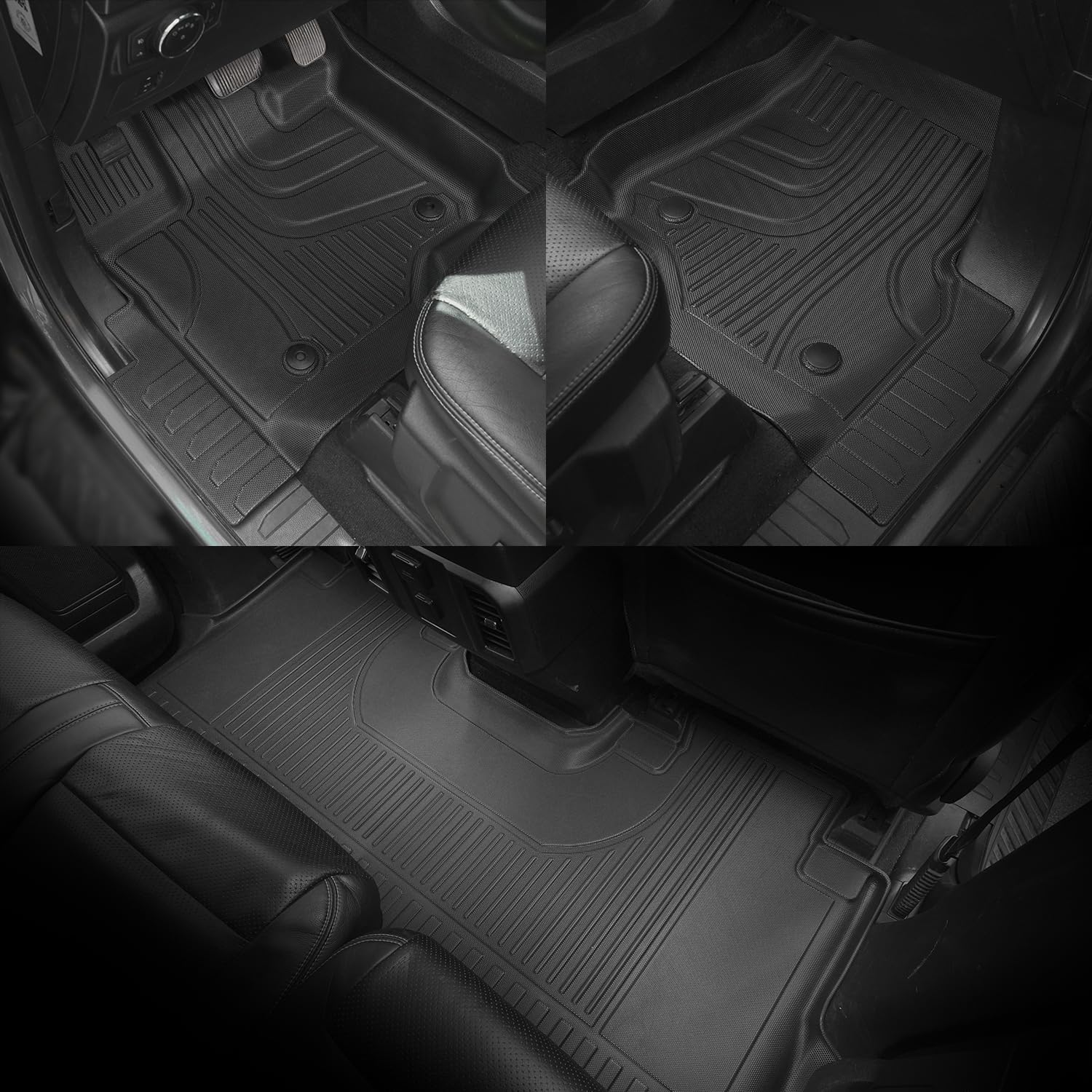 Aomsazto Floor Mats For 2019-2025 Chevy Silverado 1500 / Gmc Sierra 1500, 2020-2025 Silverado/Sierra 2500Hd / 3500Hd Crew Cab, 1