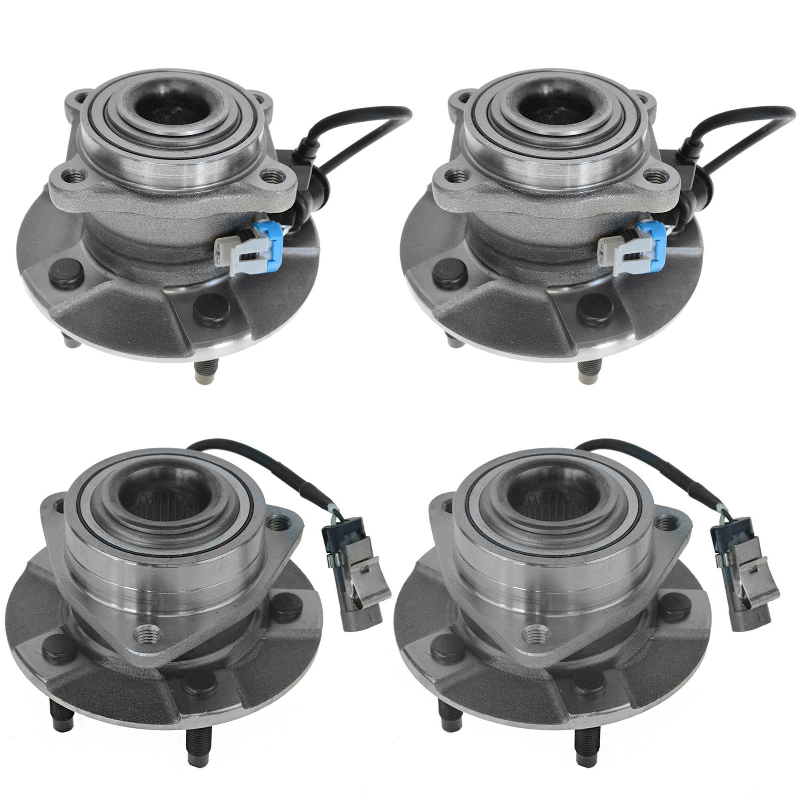 Trq Wheel Hub Bearings Assembly Set Compatible With 2005-2006 Chevrolet Equinox 2006 Pontiac Torrent 2002-2007 Saturn Vue