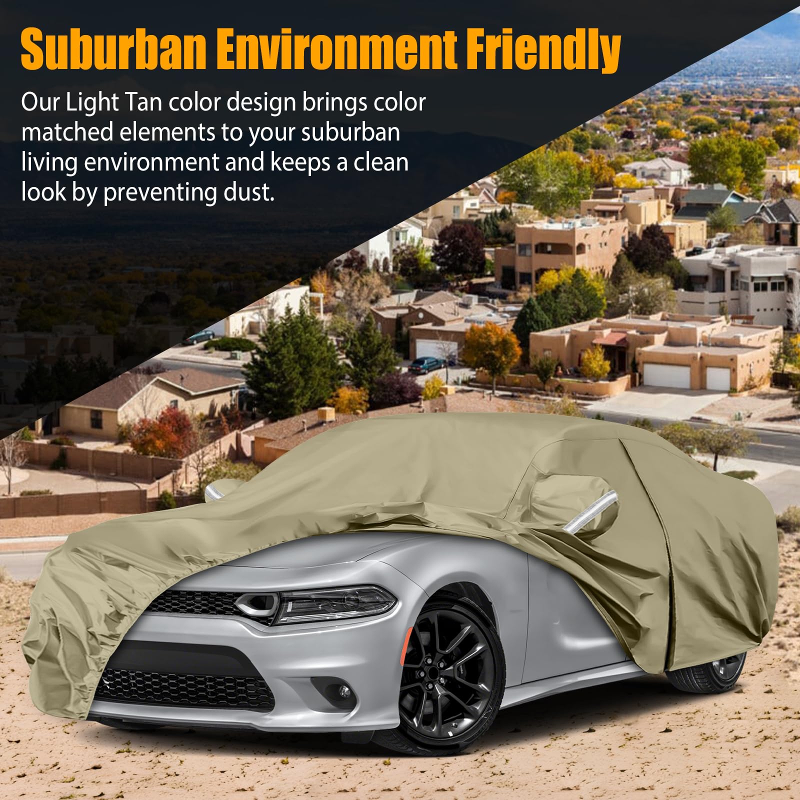 Waterproof Car Covers Replace for 2006-2025 Dodge Charger/Chrysler 300 300C, Multilayer Heavy Duty with Cotton Liner All Weather