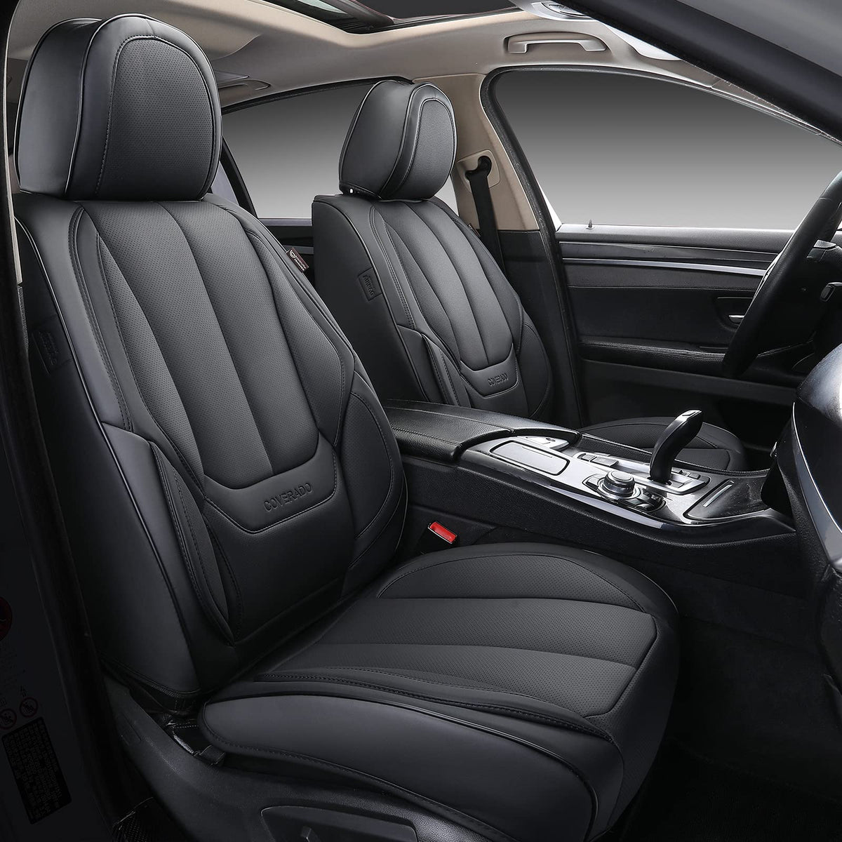 Coverado Seat Covers, Car Seat Covers Front Seats, Car Seat Cover, Car Seat Protector Waterproof, Car Seat Cushion Nappa Leather