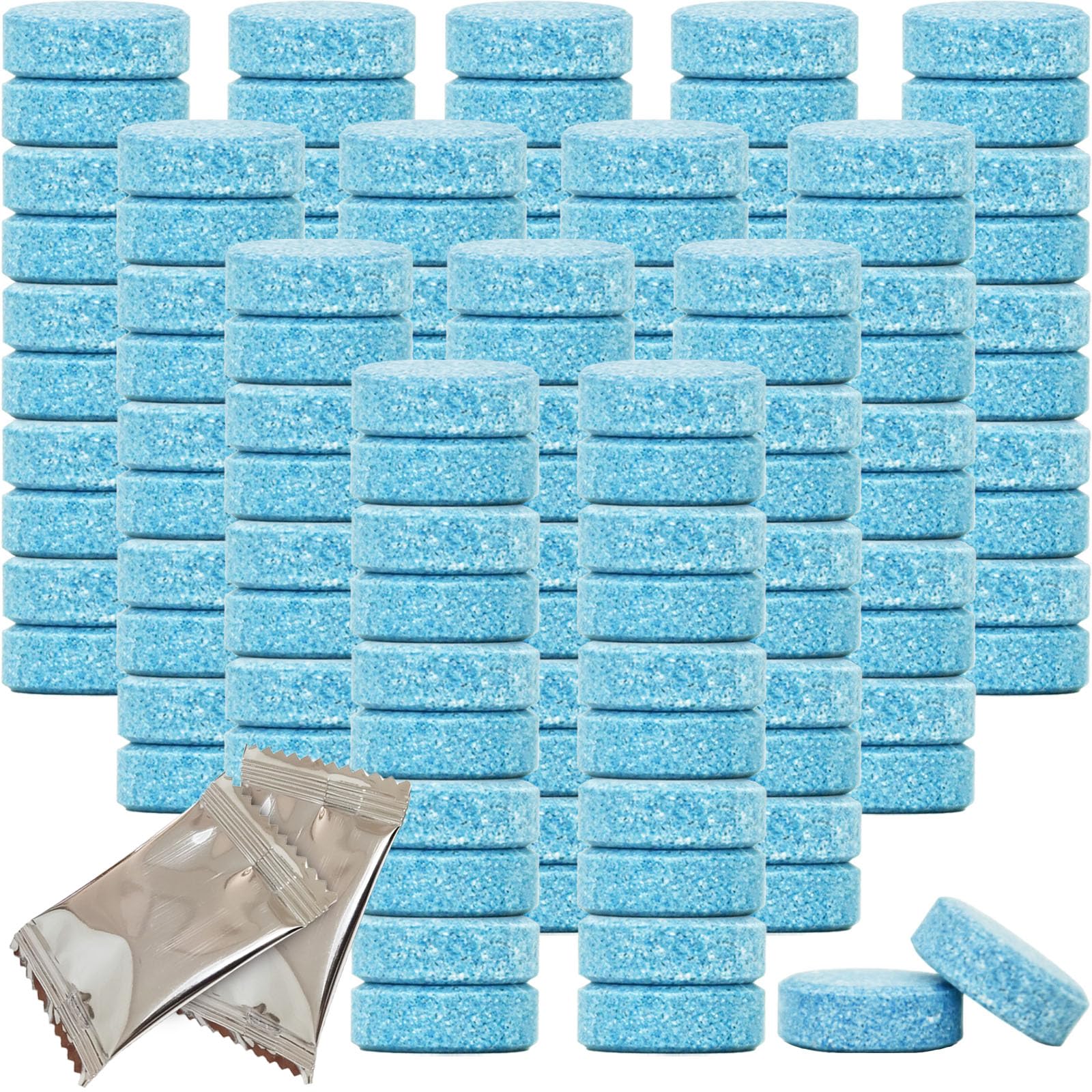 Beieverluck 400 Pieces Car Windshield Washer Fluid Concentrated Tablets Solid Windshield Effervescent Wiper Tablet For Car Room