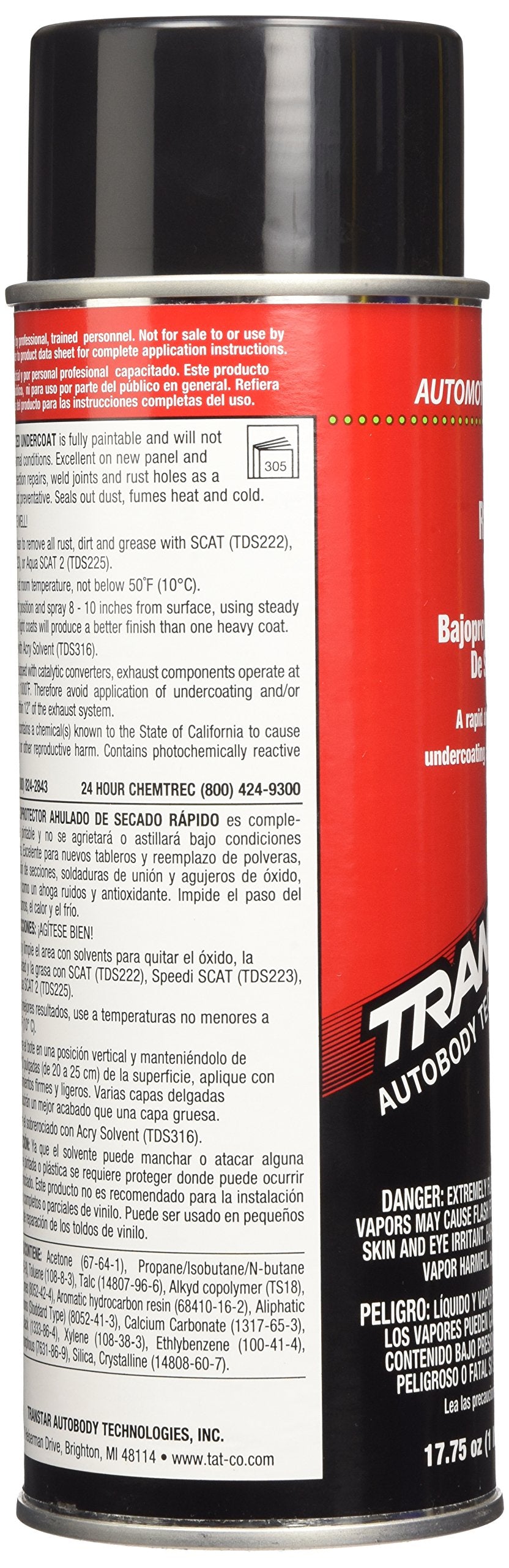 Transtar (4363-F) Quick Dry Rubberized Undercoating - 17.75 Oz. Aerosol