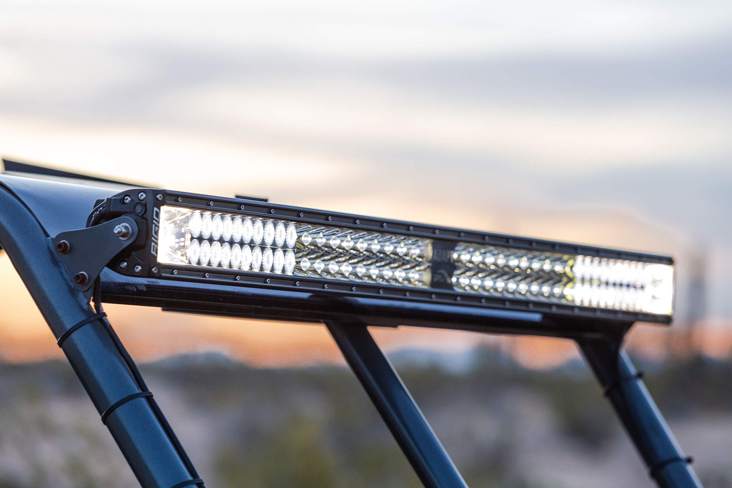 Rigid 280413 Adapt E-Series Led Light Bar 40 Inch - Has Built In Gps Guided Adapt Mode Lighting Or All On X 3 Optic Zones - Scen