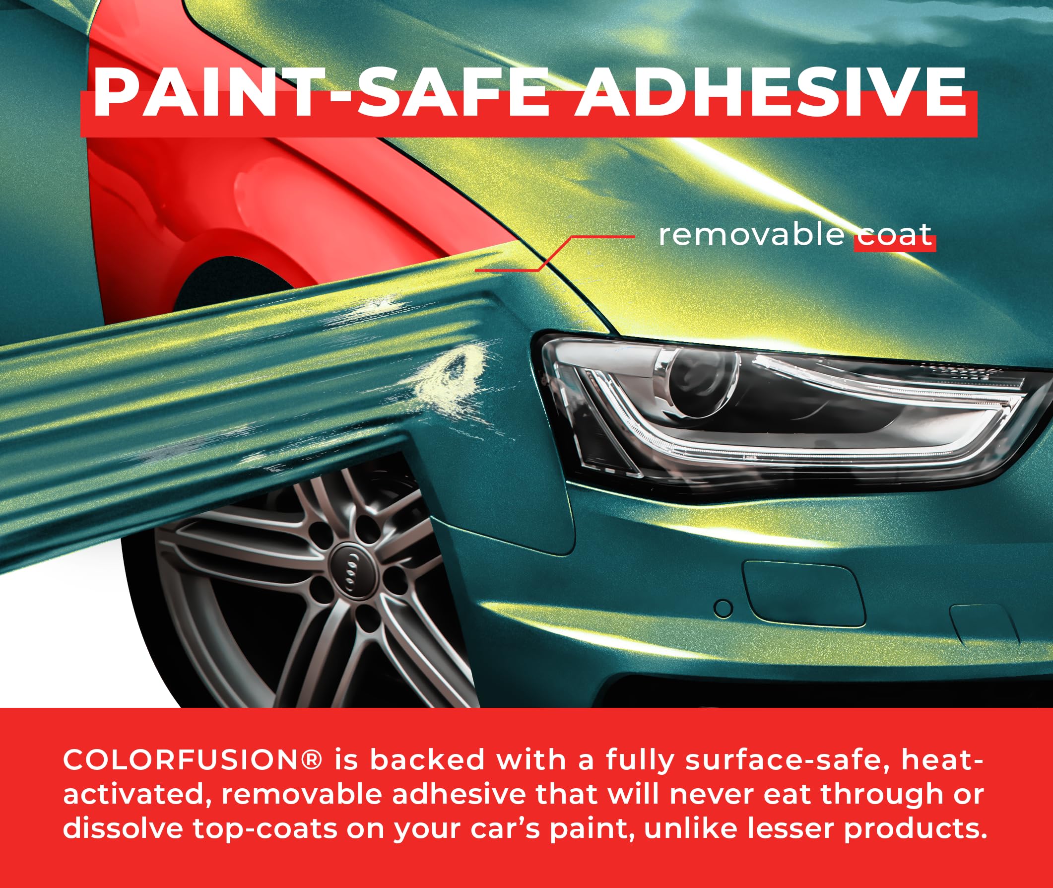 Colorfusion Ppf By Vvivid, Gloss Flip Thunder Green Dry Apply Ppf Vinyl Car Wrap Roll 1Ft X 5Ft