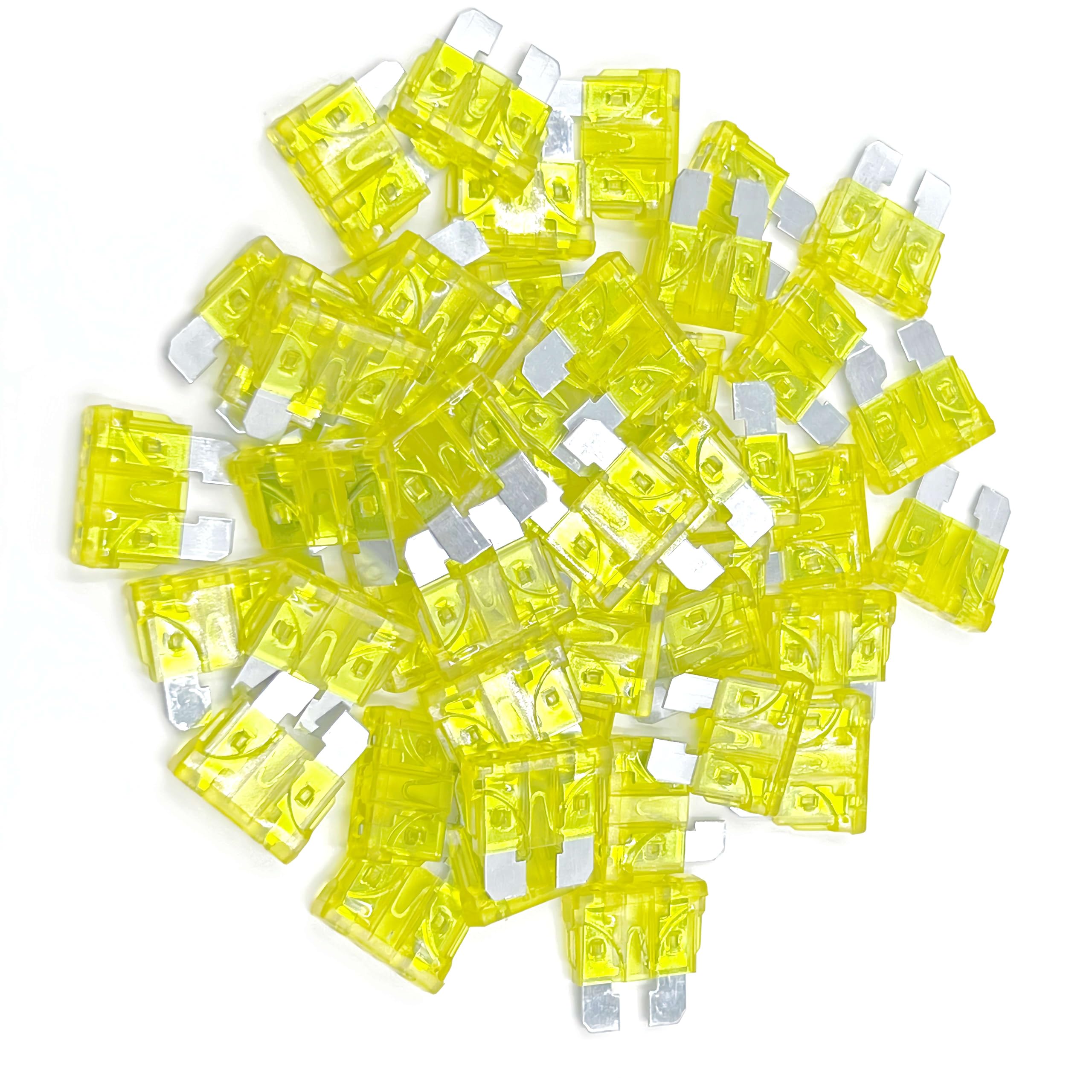 Xjlsgxusg 50Pcs 20Amp Standard Car Fuses, Blade Fuse Assortment Kit For Car, Marine, Truck, Rv Fuse Replacement