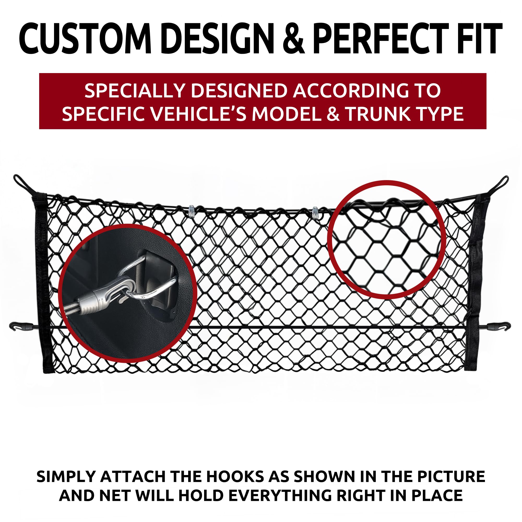 Envelope Style Trunk Mesh Cargo Net For Ford Explorer Base St Xlt 2020-2024 - Car Accessories - Premium Trunk Organizers And Sto